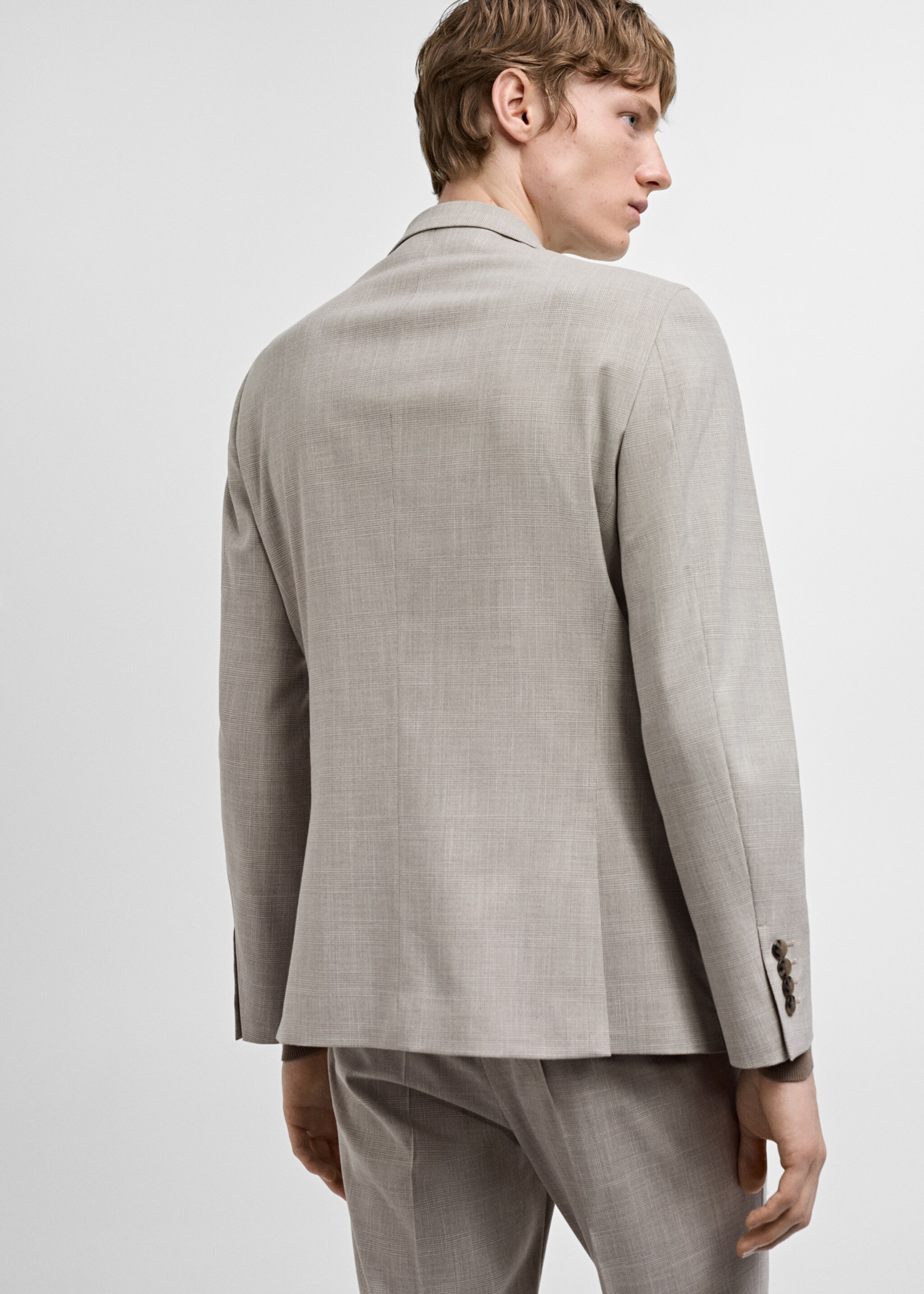 Super slim-fit suit jacket in stretch fabric - Reverse of the article