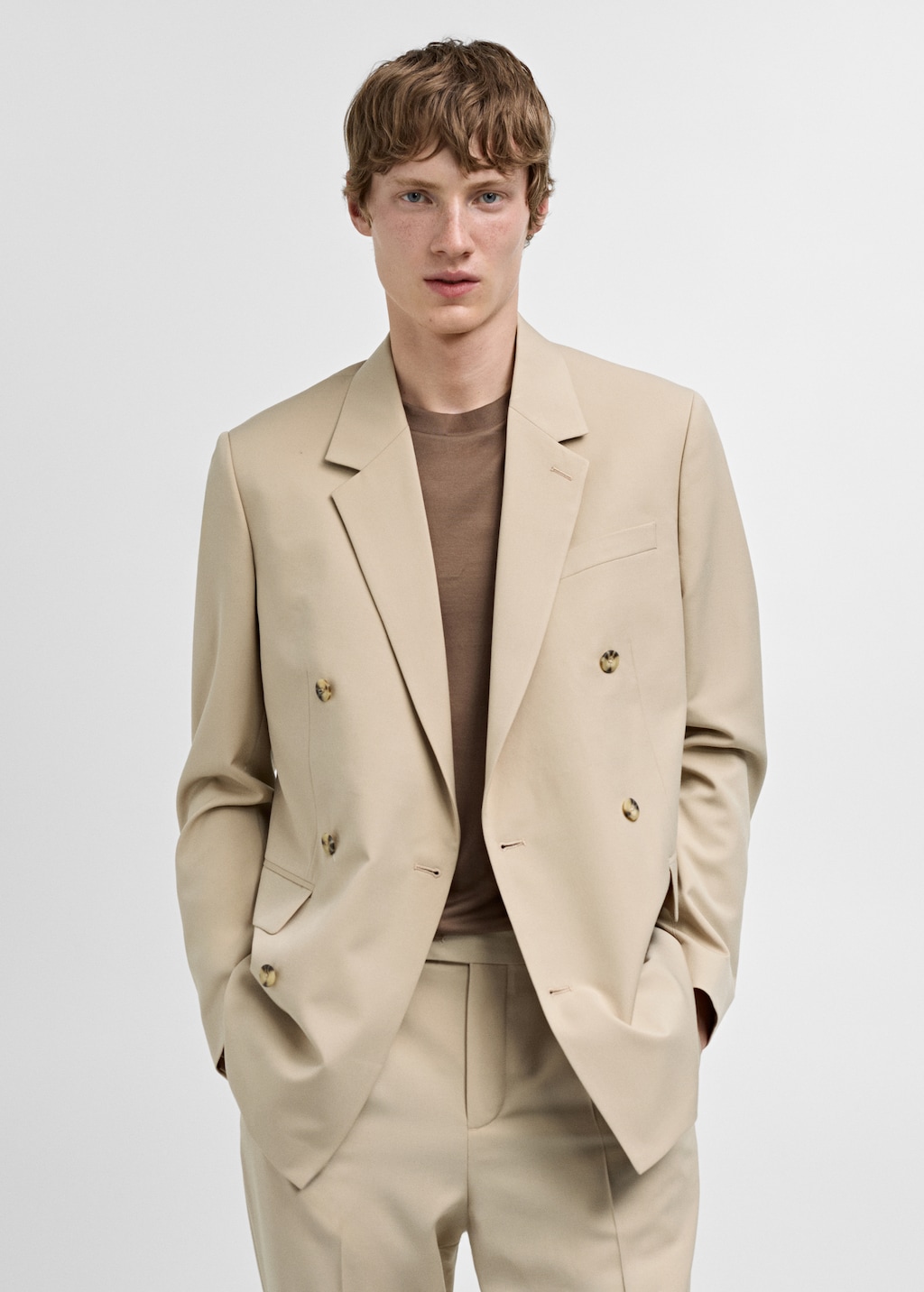 Mango Zweireihiges Regular Fit-Anzugsakko