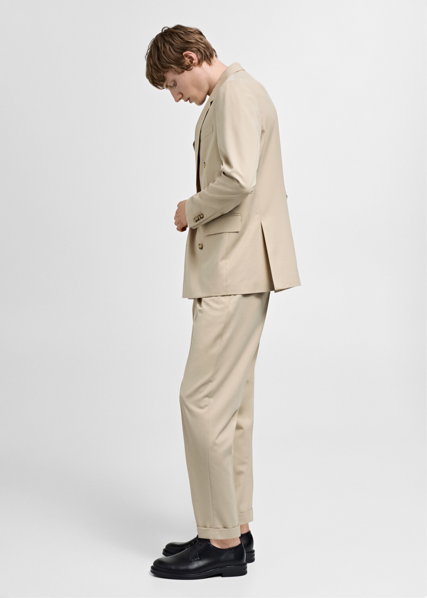Double-breasted regular-fit suit jacket - Details of the article 2
