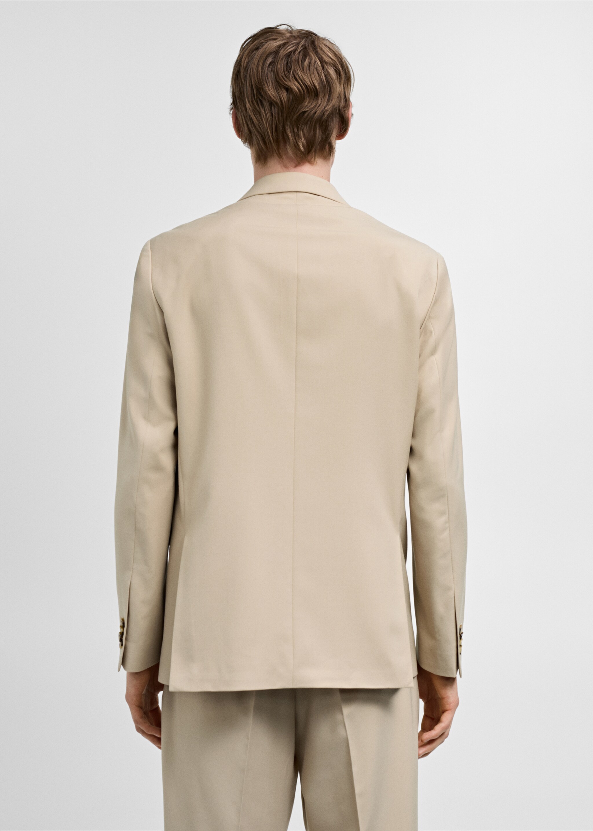 Double-breasted regular-fit suit jacket - Reverse of the article