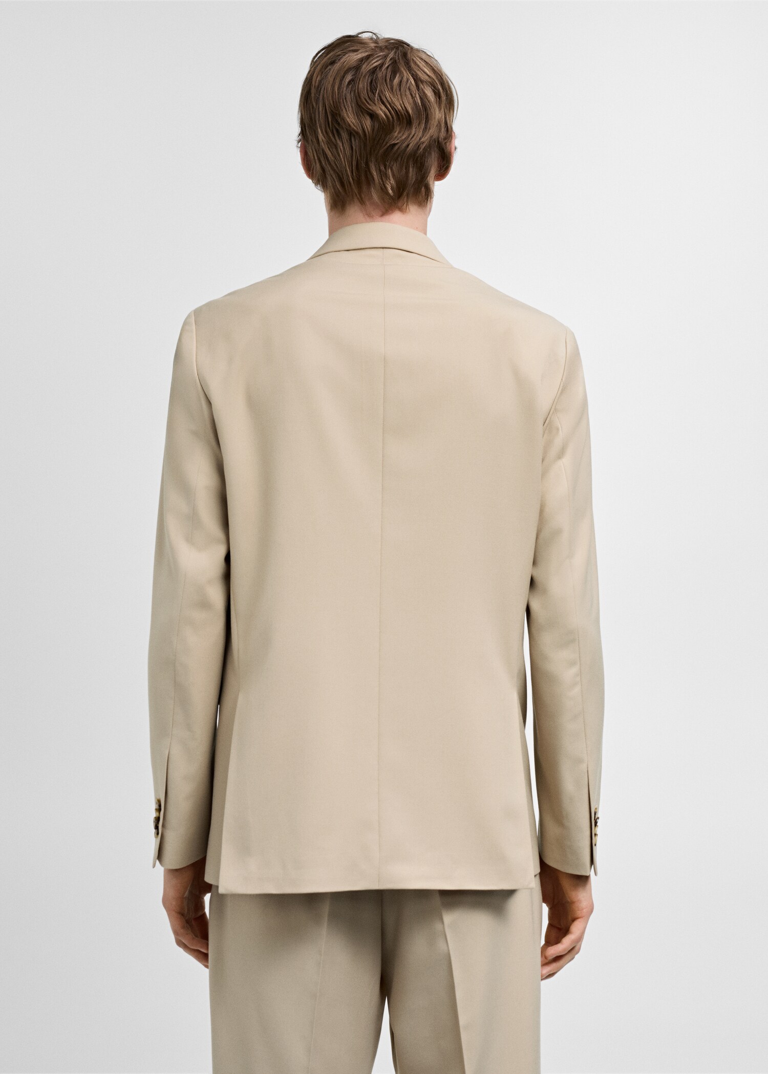 Double-breasted regular-fit suit jacket - Reverse of the article