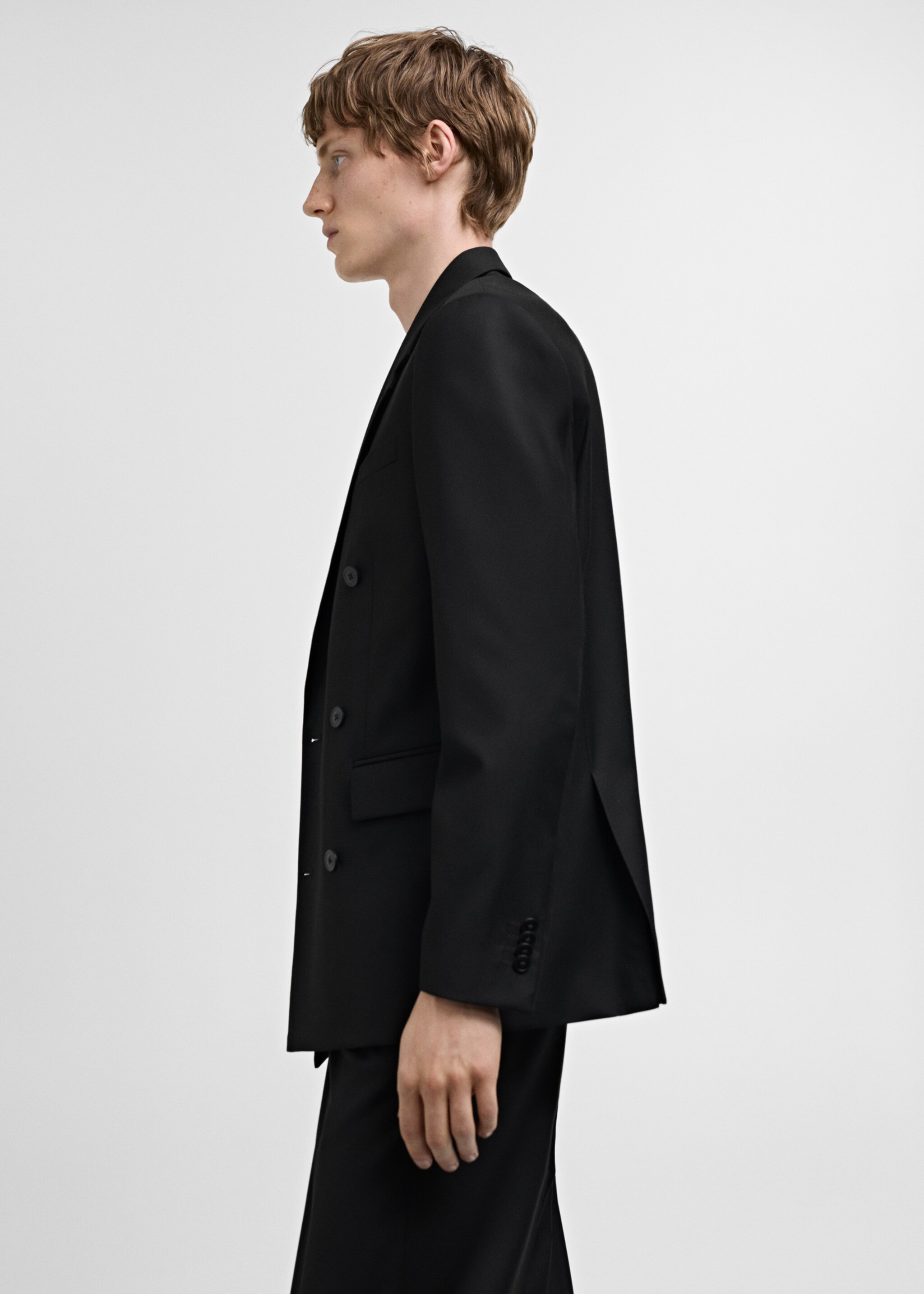 Double-breasted regular-fit suit jacket - Details of the article 2