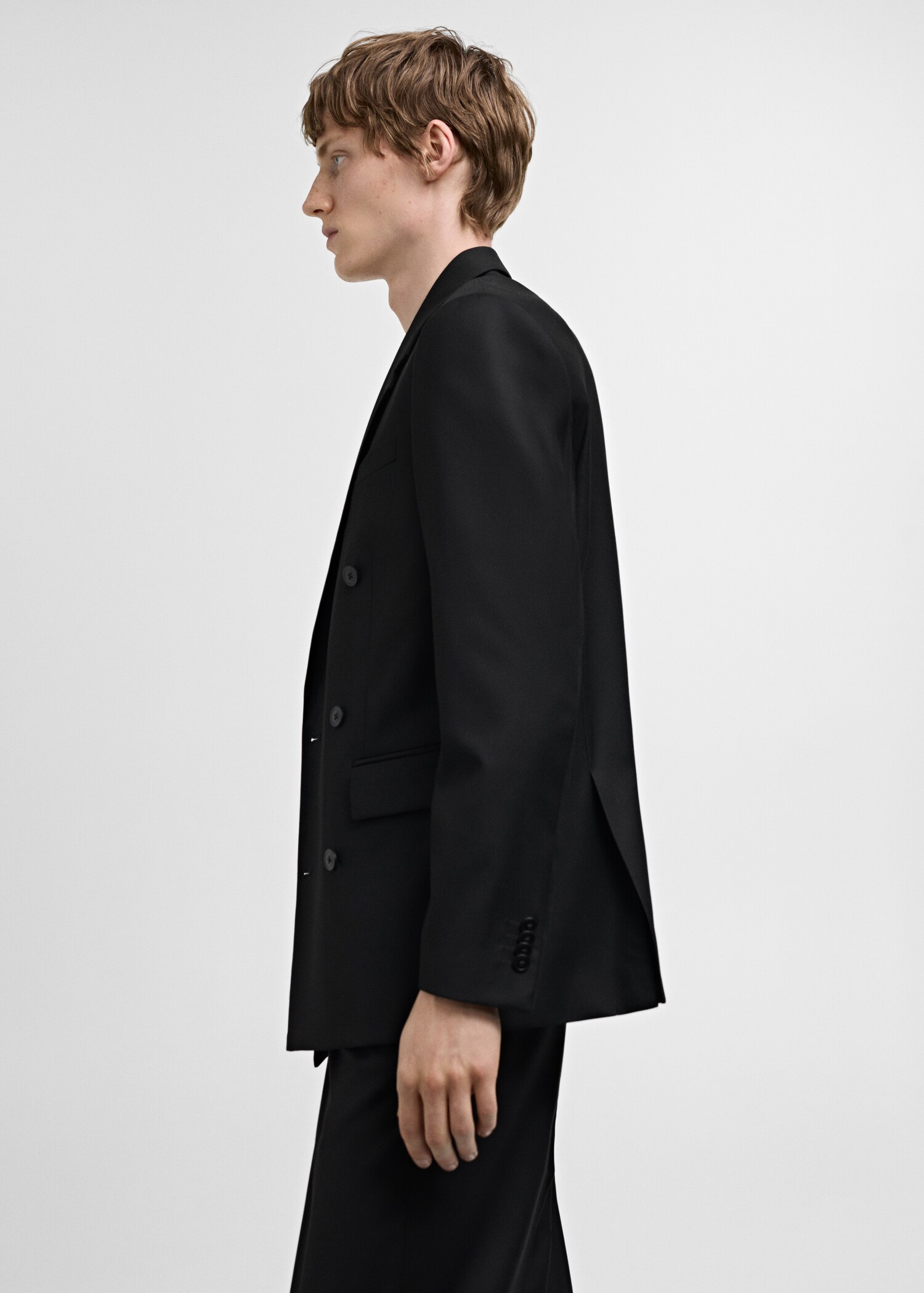 Double-breasted regular-fit suit jacket - Details of the article 2