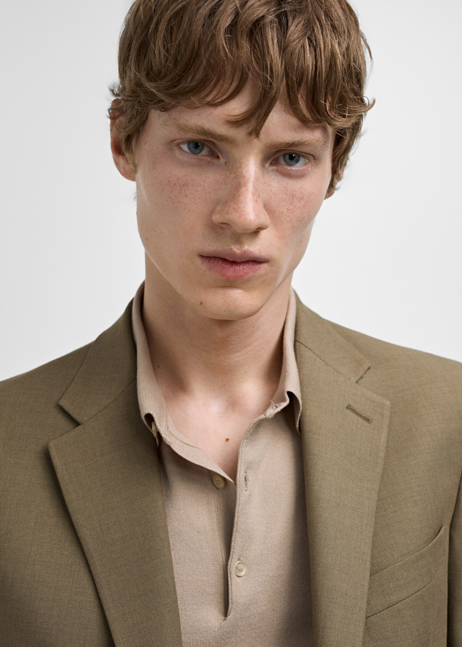 Stretch-fabric slim-fit suit jacket - Details of the article 1