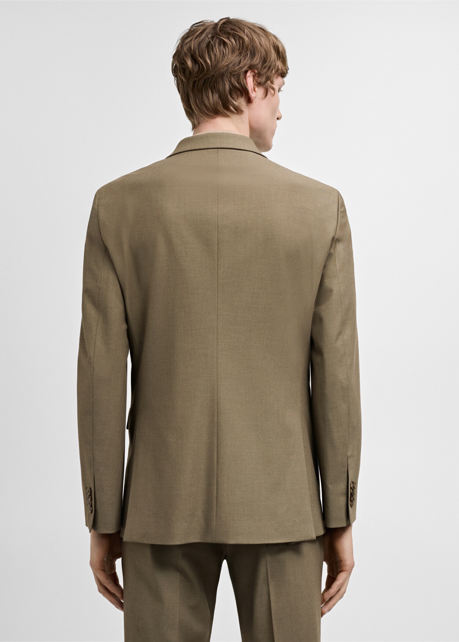 Stretch-fabric slim-fit suit jacket - Reverse of the article