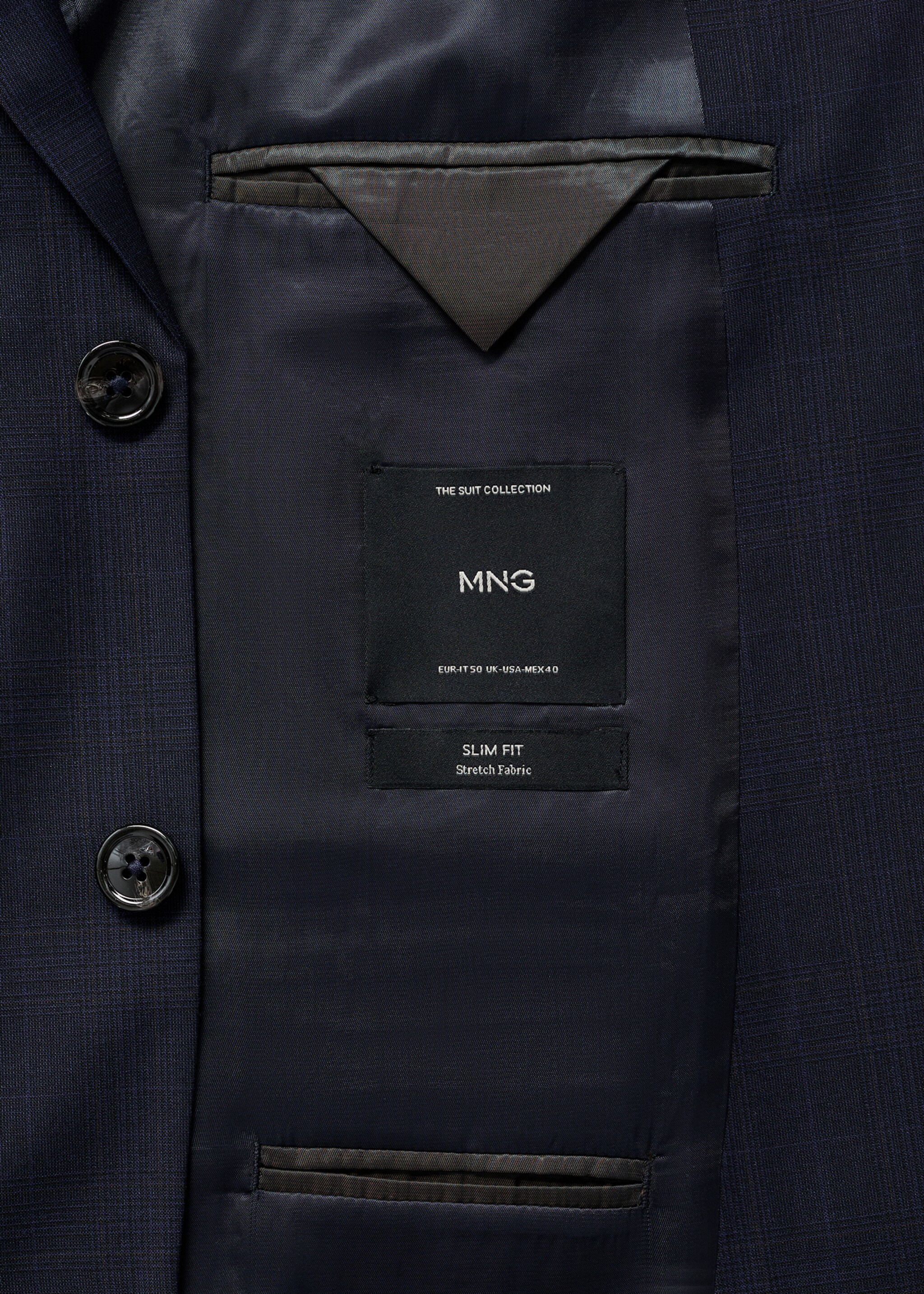 Stretch-fabric slim-fit suit jacket - Details of the article 0