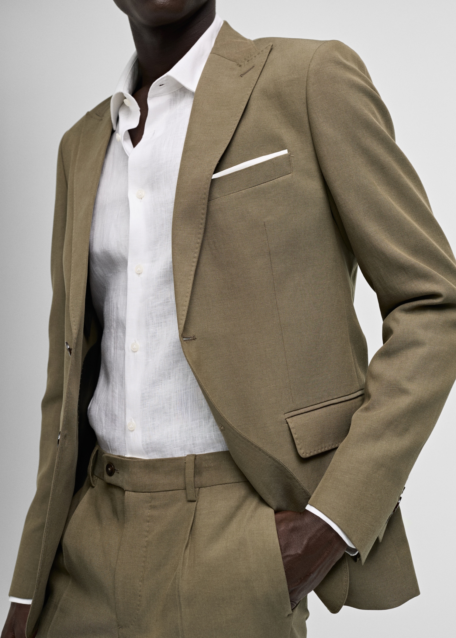 Slim-fit Tencel™ blend suit jacket Men MANGO Niger