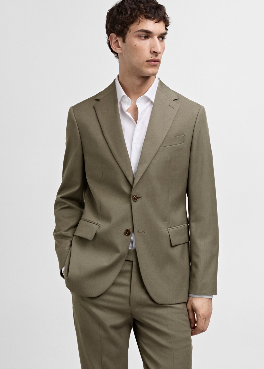 Mango Slim-Fit-Sakko aus 100 % Schurwolle