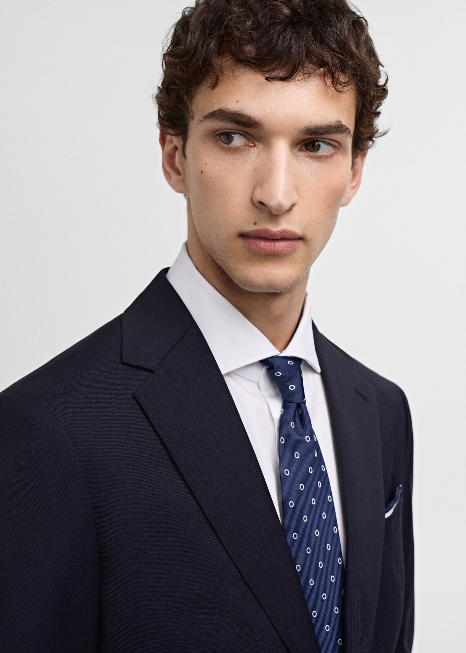 100% virgin wool slim-fit suit jacket - Details of the article 1