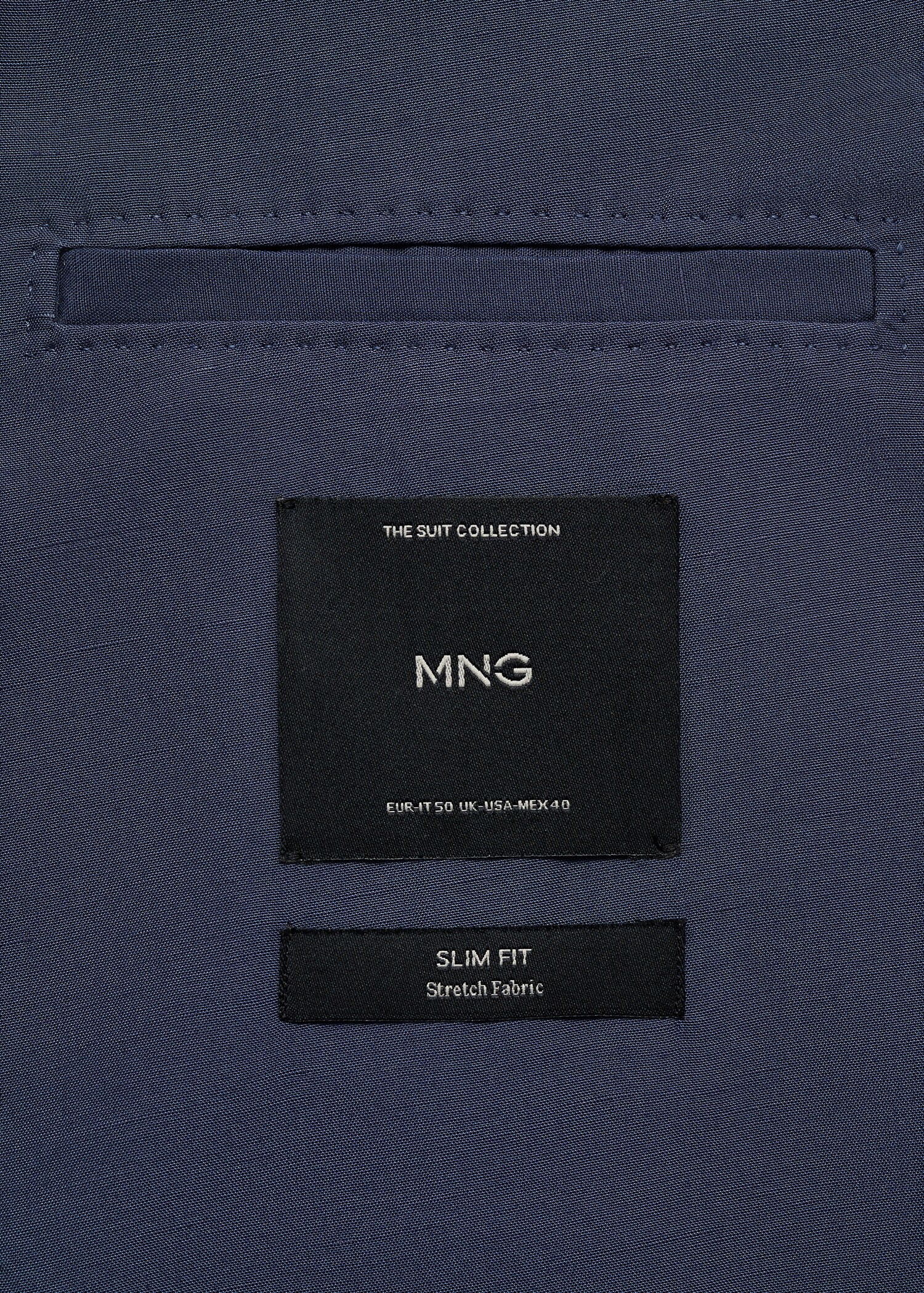 Stretch-fabric slim-fit suit jacket - Details of the article 0