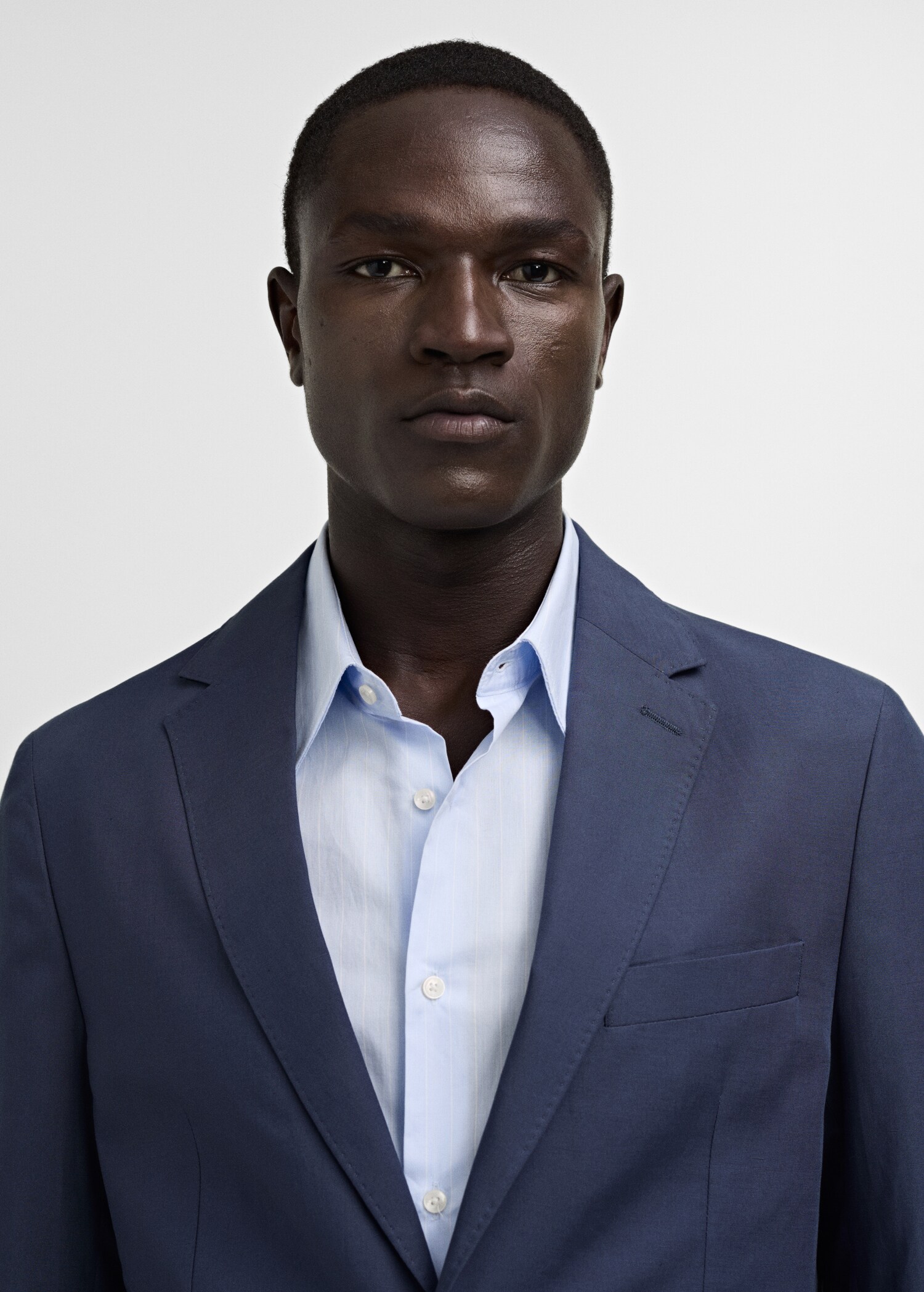 Stretch-fabric slim-fit suit jacket - Details of the article 1