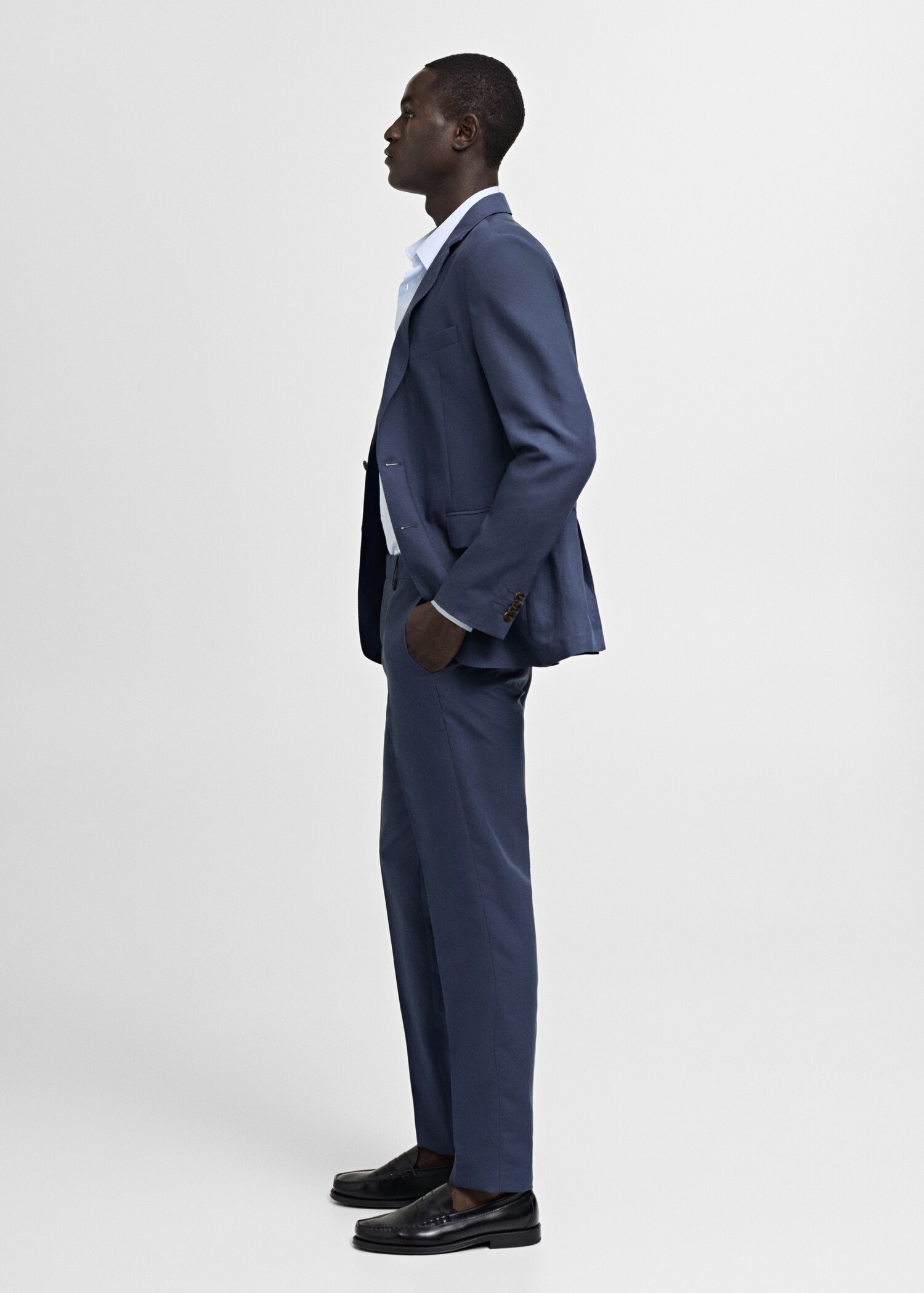 Stretch-fabric slim-fit suit jacket - Details of the article 6