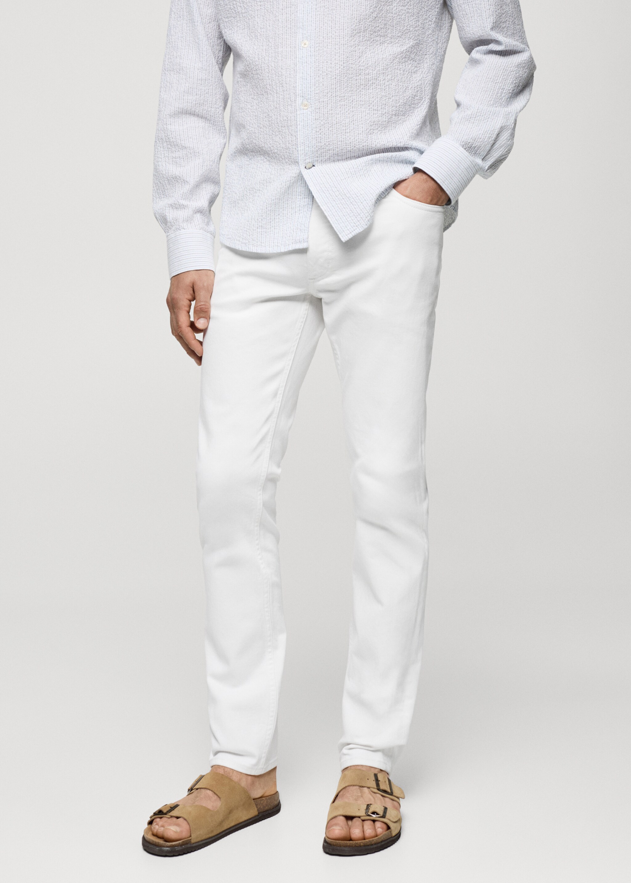 Jan slim-fit jeans - Medium plane, White. Ref: 77010597-00.