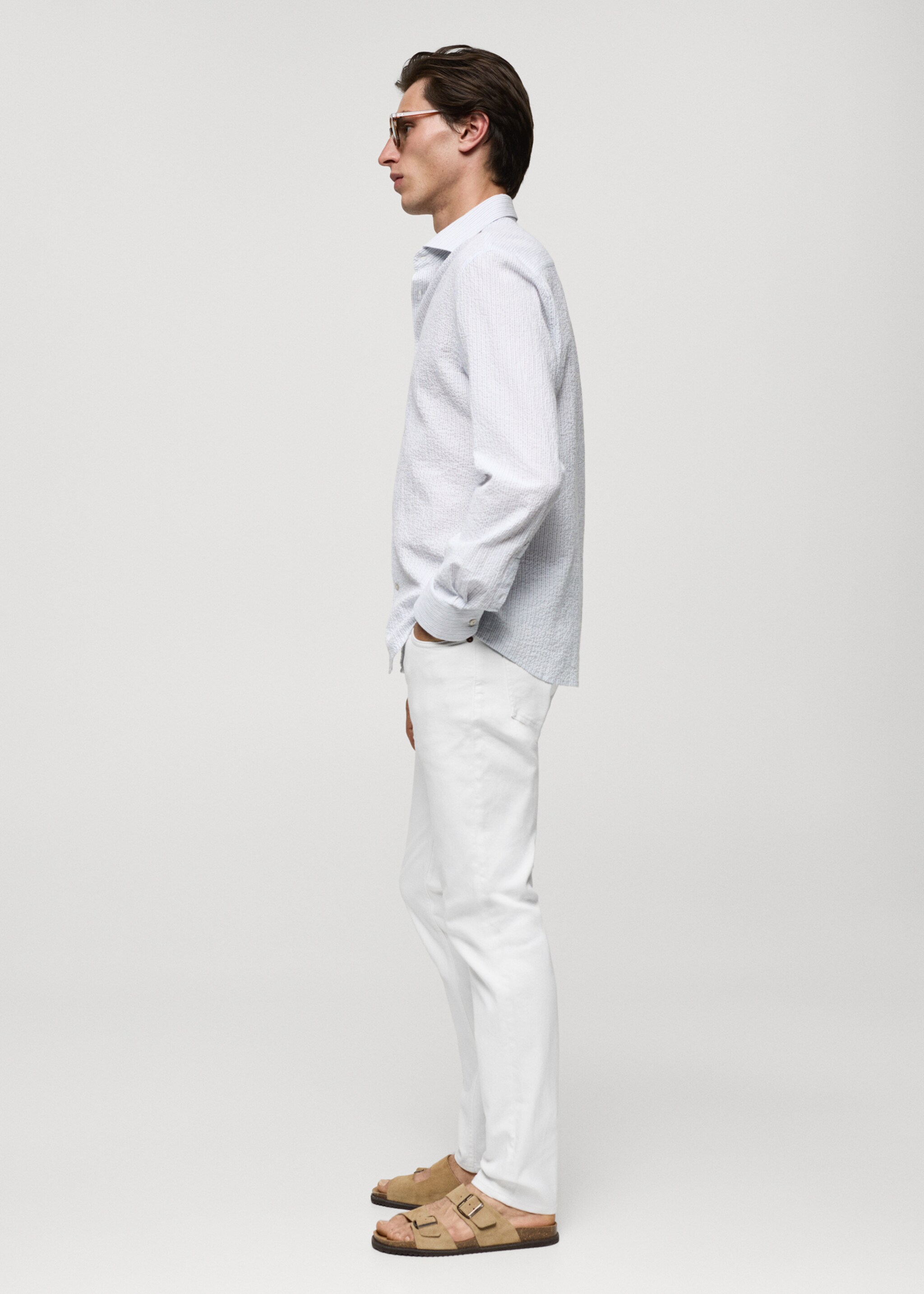 Jan slim-fit jeans - Details of the article 2, White. Ref: 77010597-00.