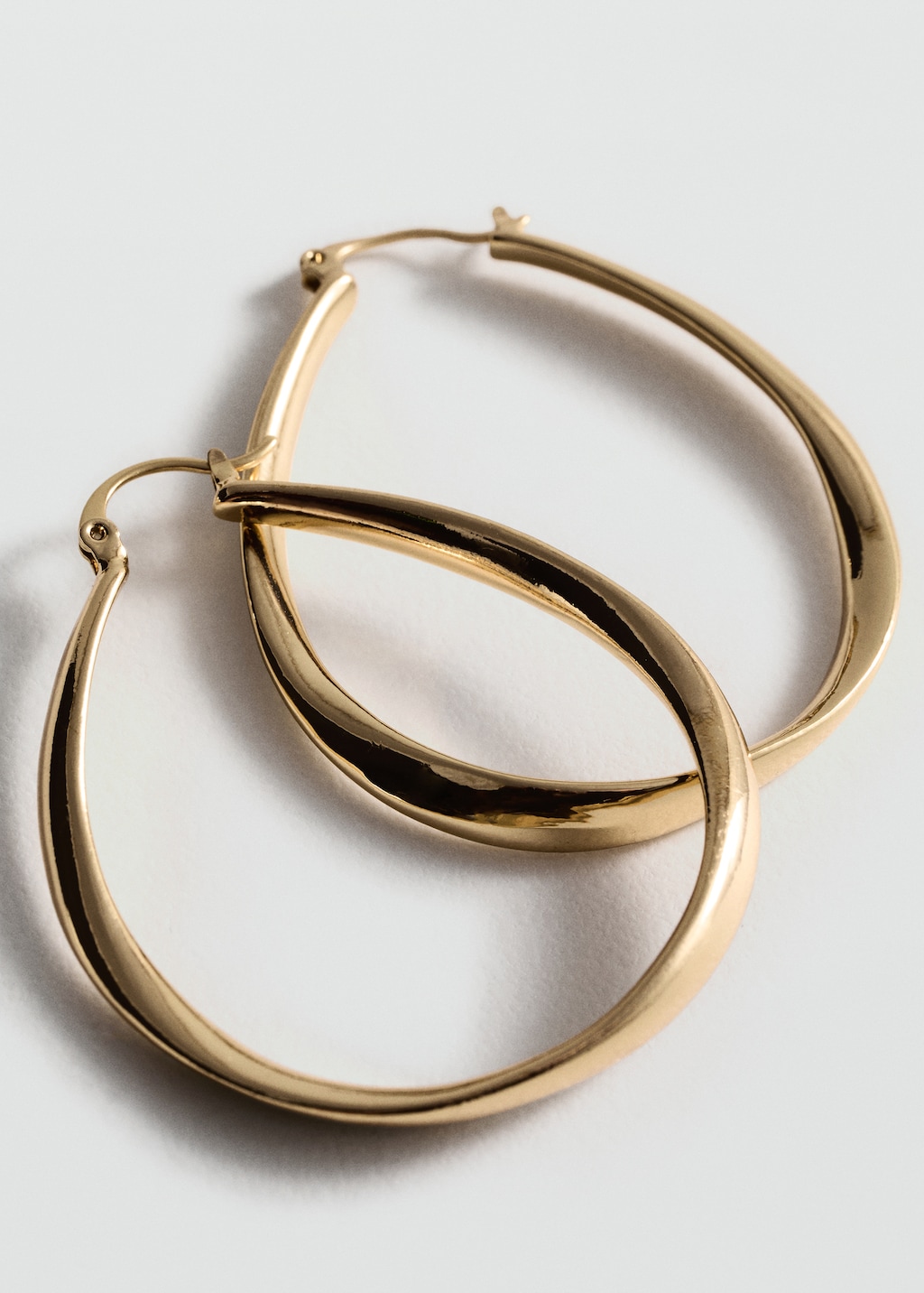 Mango gold hoop earrings clearance