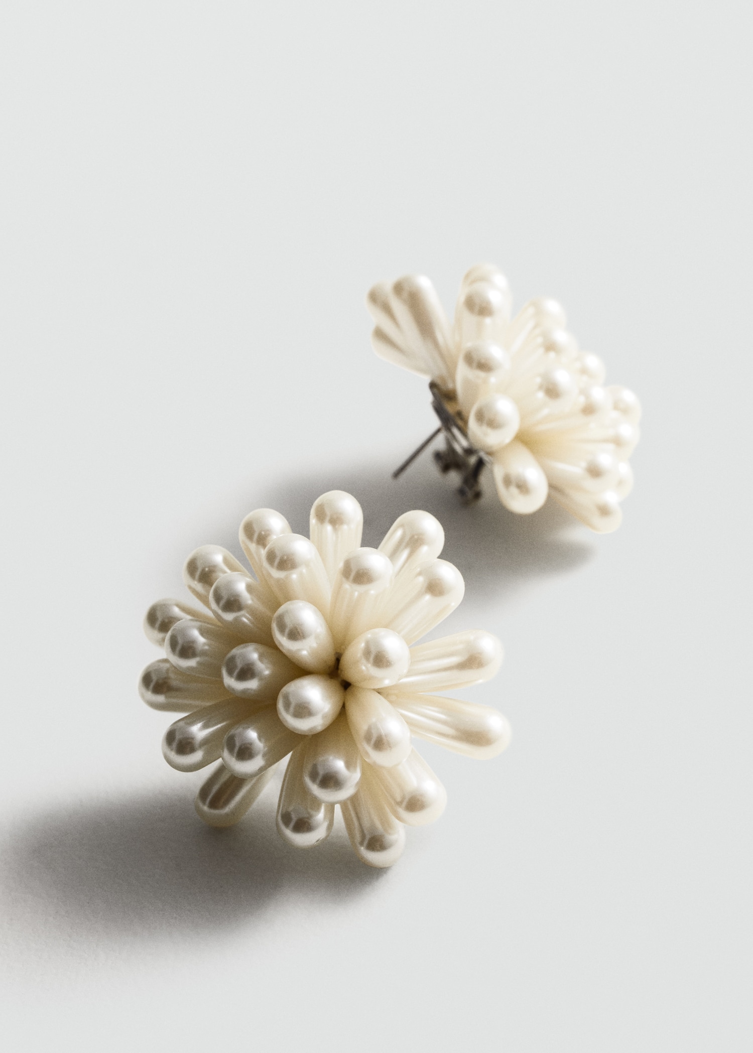 Transparent bead earrings - Medium plane