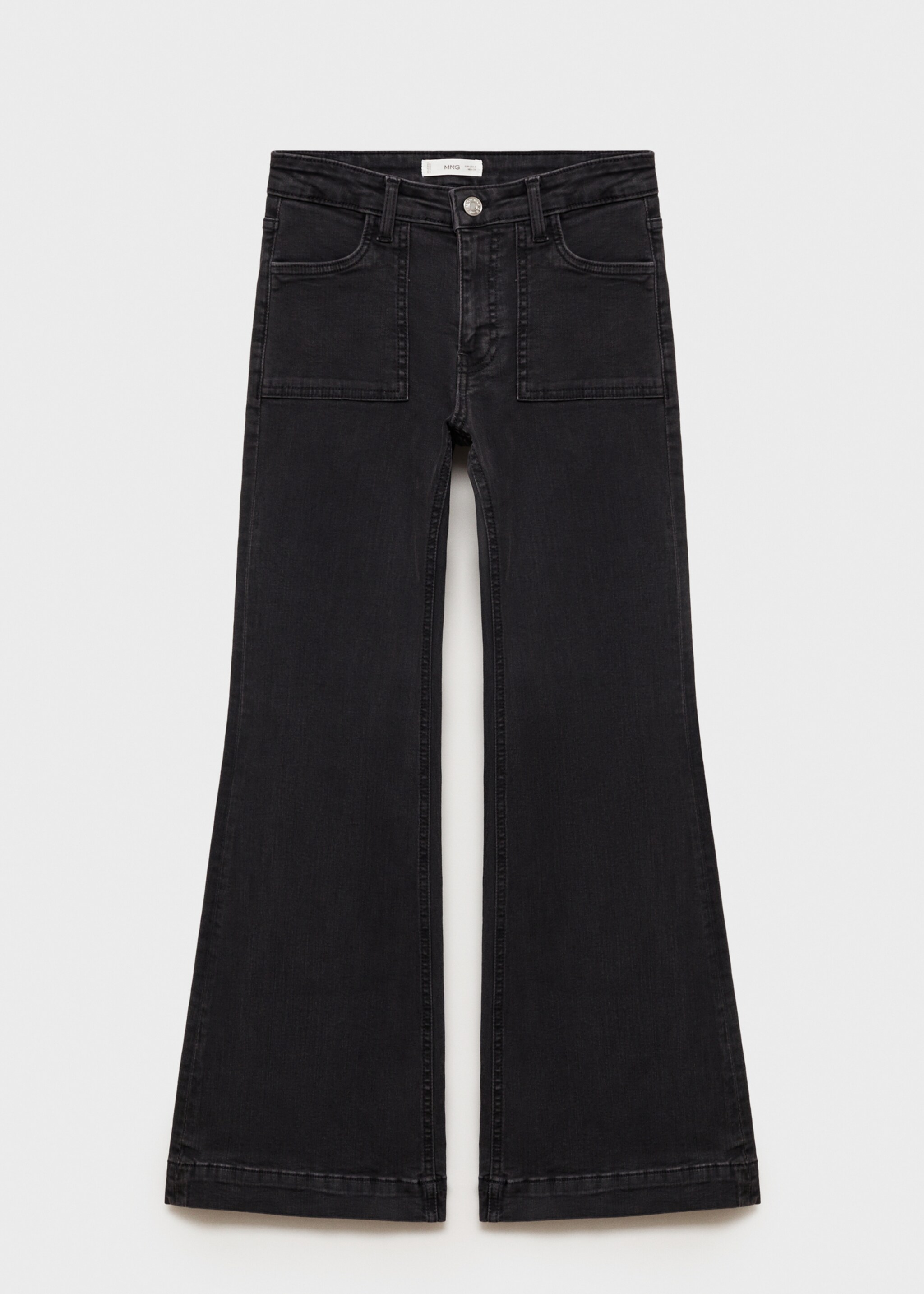 Jeans flare bolsillos - Artículo sin modelo, Denim negro. Ref: 77010610-00.
