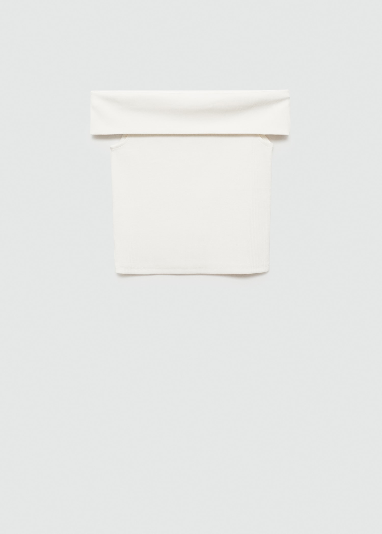 Off-the-shoulder ribbed top - Article without model