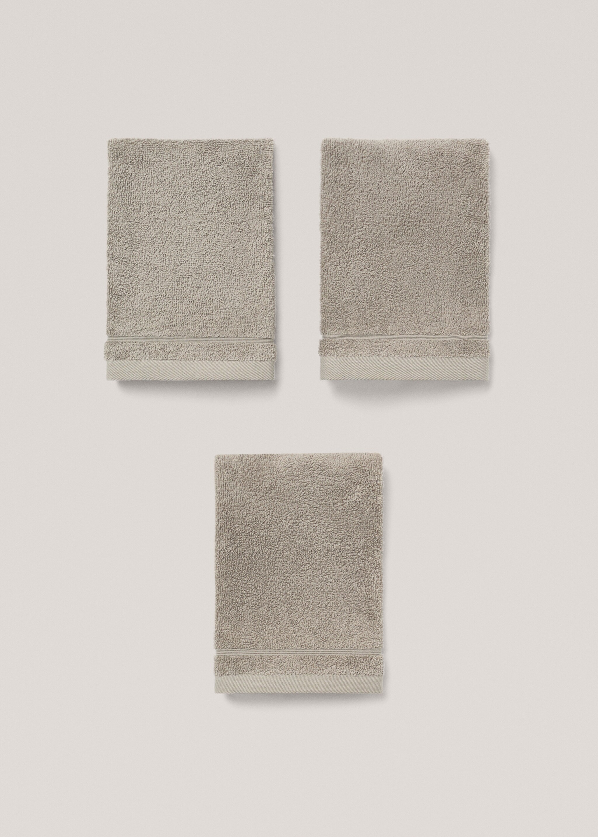 Pack of 3 cotton towels 30x30cm - Article without model