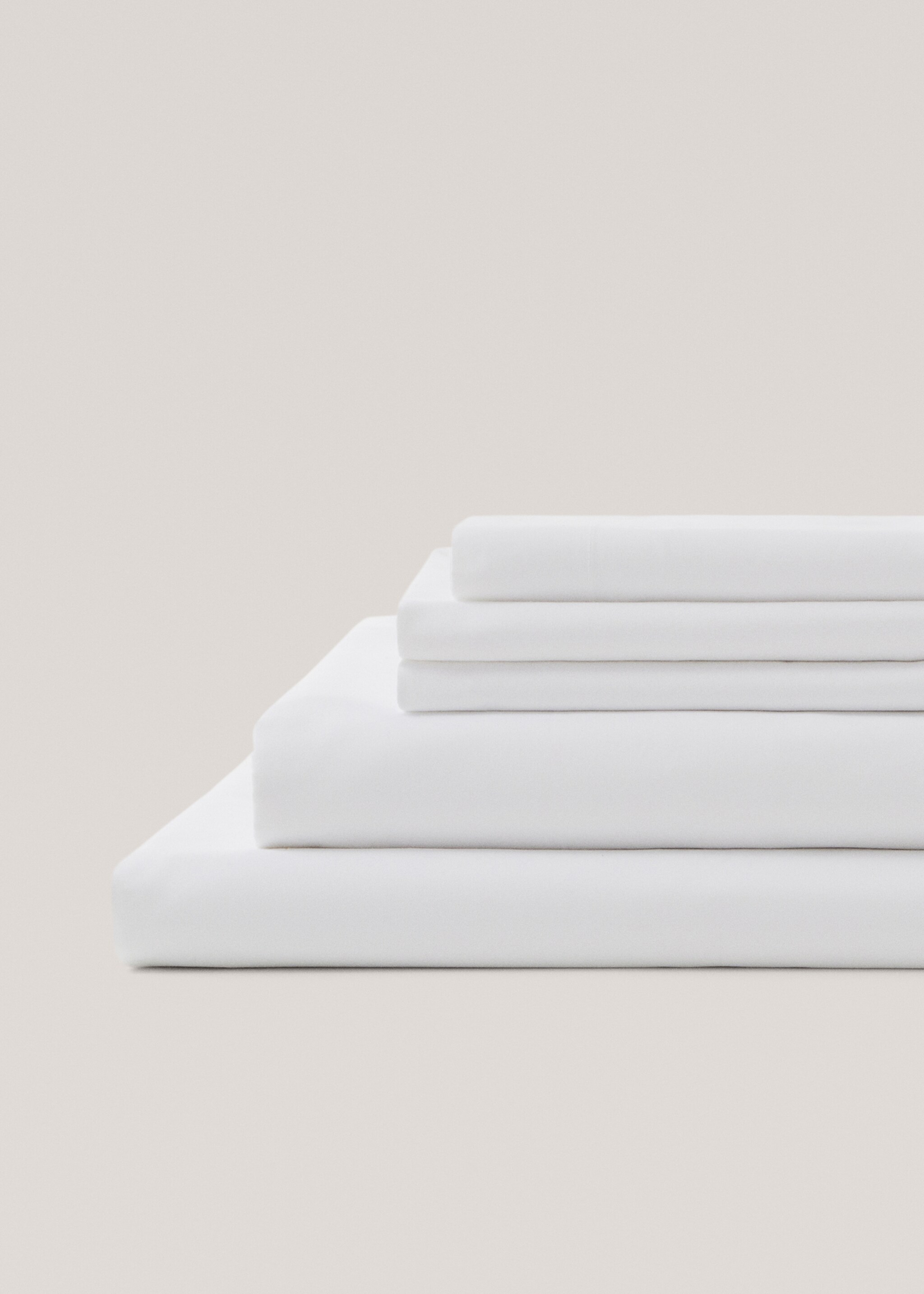 Percale cotton top sheet 150cm - Details of the article 1