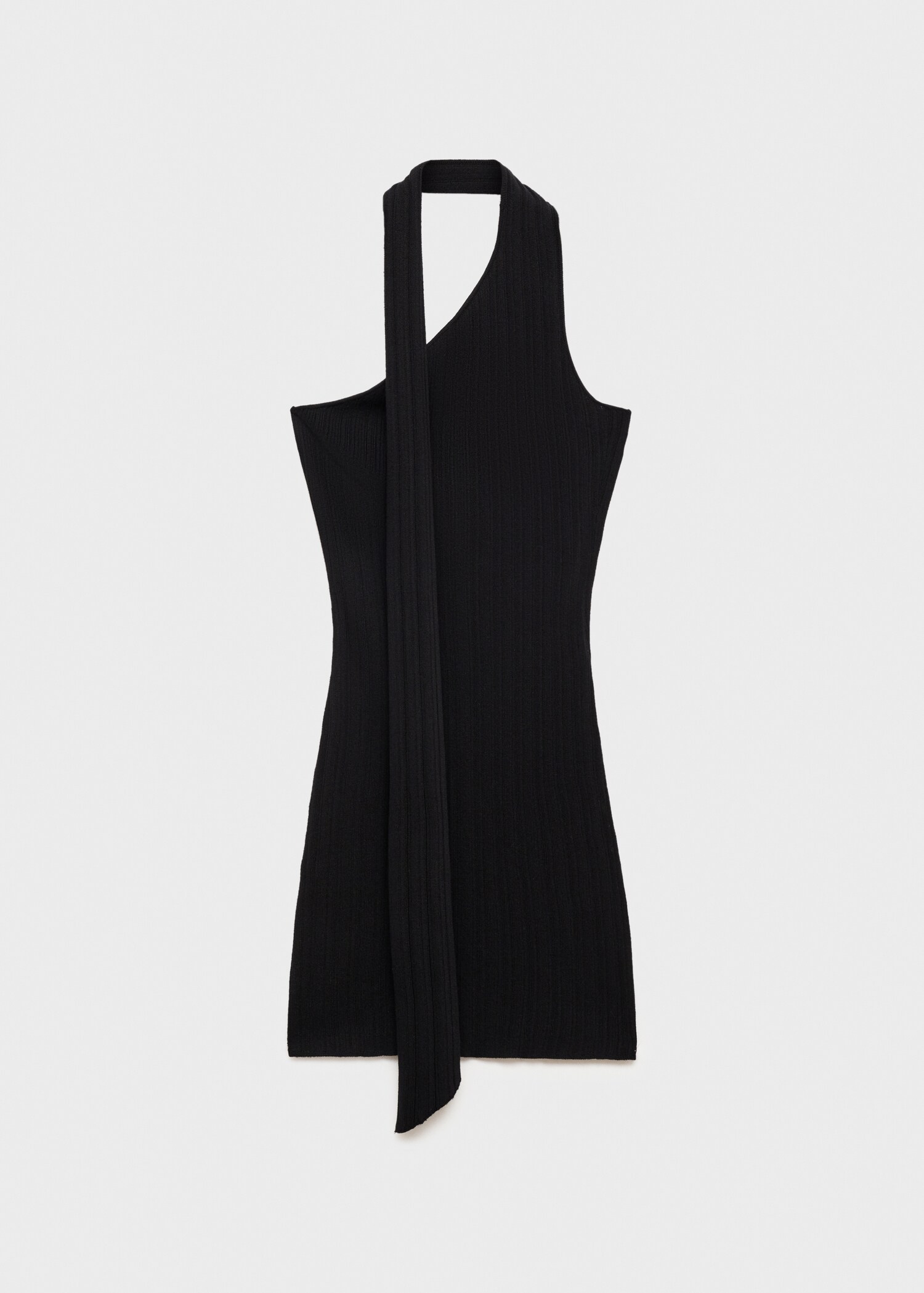 Knitted dress with neck tie - Article without model