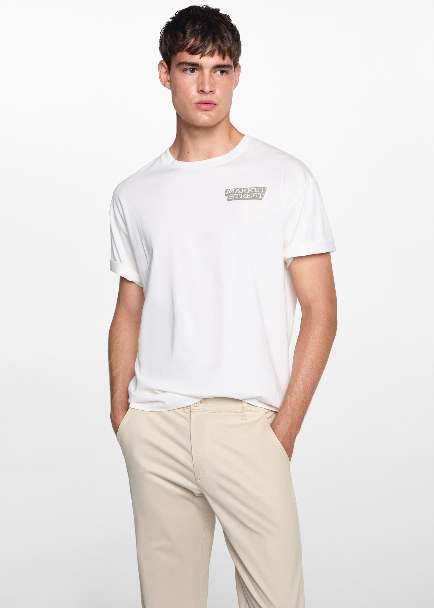 Cotton chinos - Medium plane