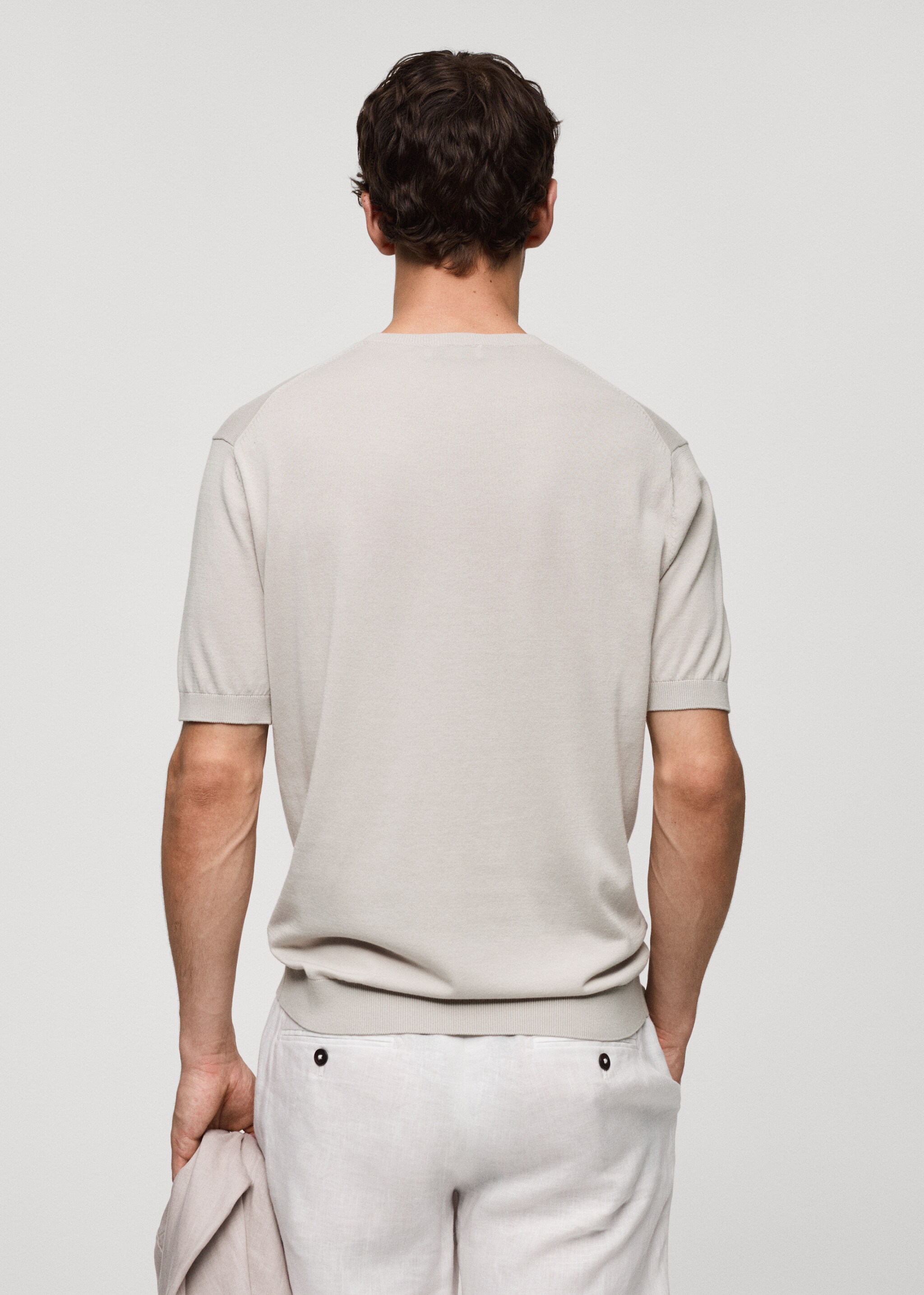 Strick-T-Shirt aus 100 % Baumwolle - Rückseite des Artikels