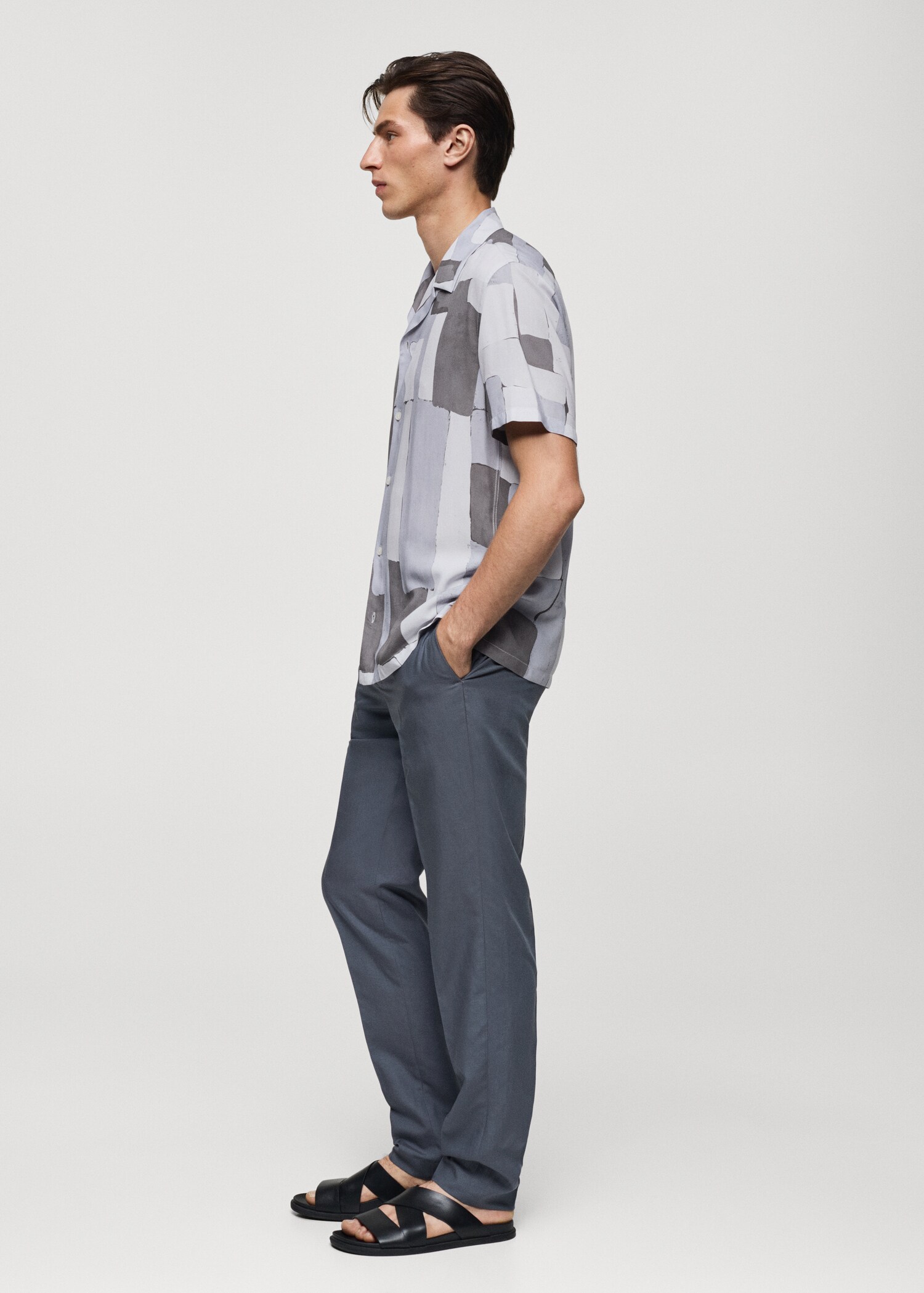 Printed fluid regular-fit shirt - Details of the article 2