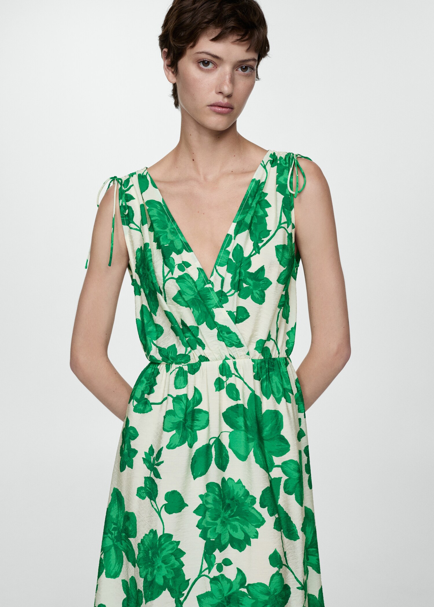Vestido largo estampado - Plano medio