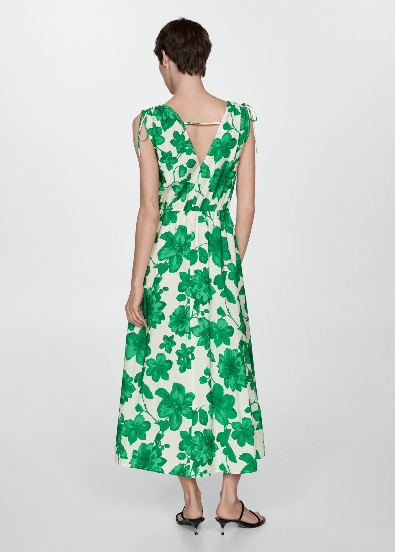 Vestido largo estampado - Reverso del artículo