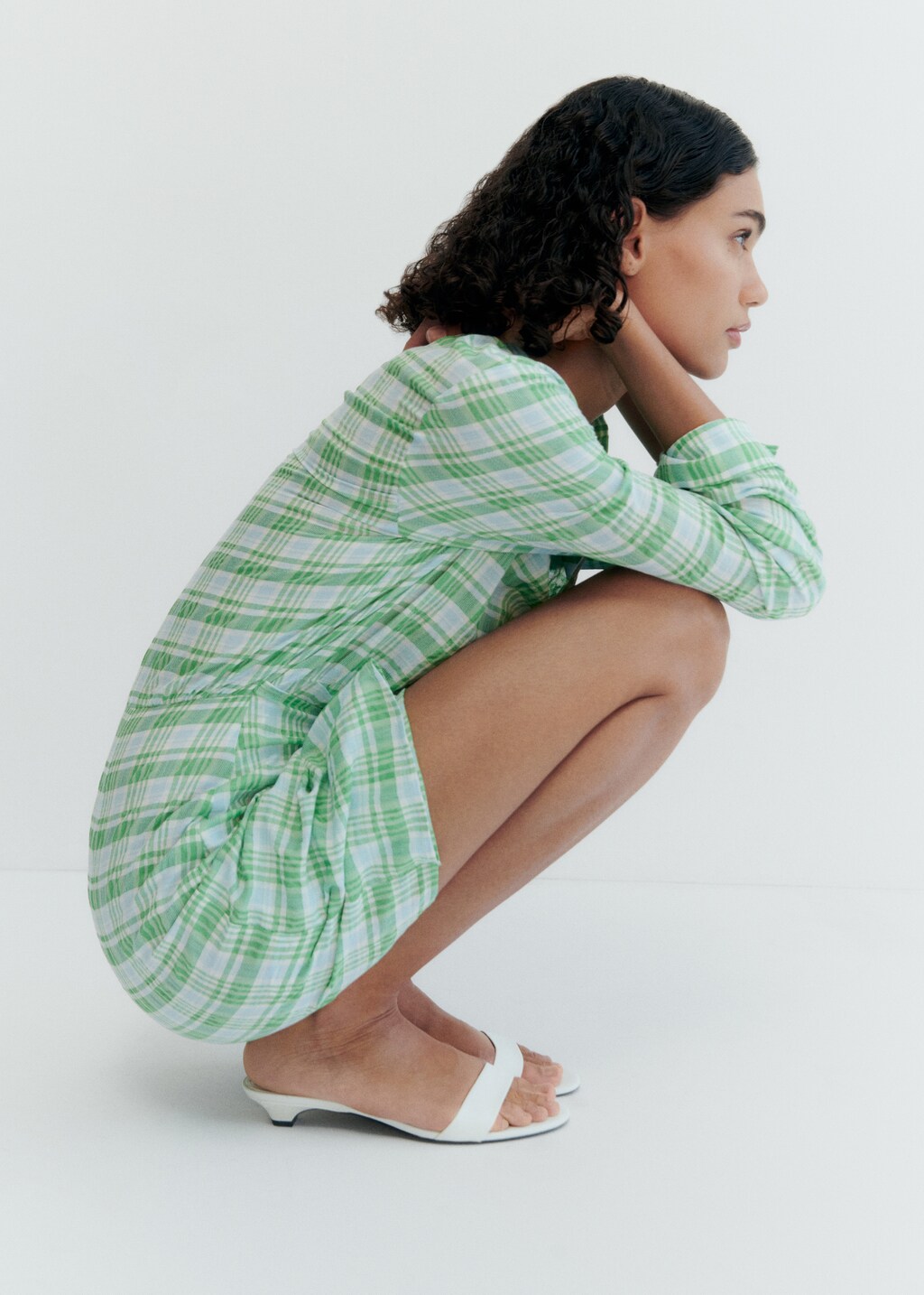 Kitten heel sandals with straps