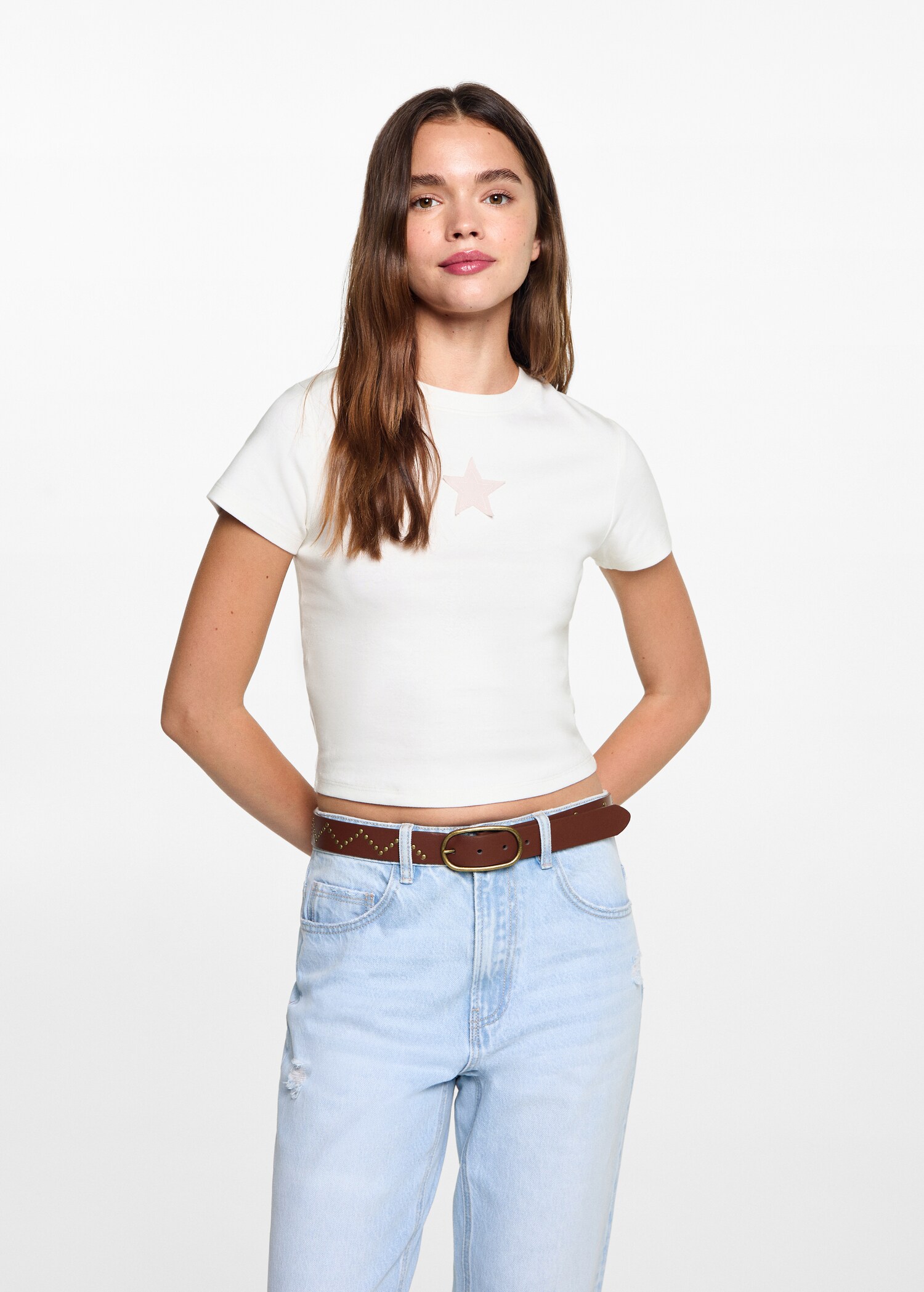 T-shirt imprimé étoile - Plan moyen
