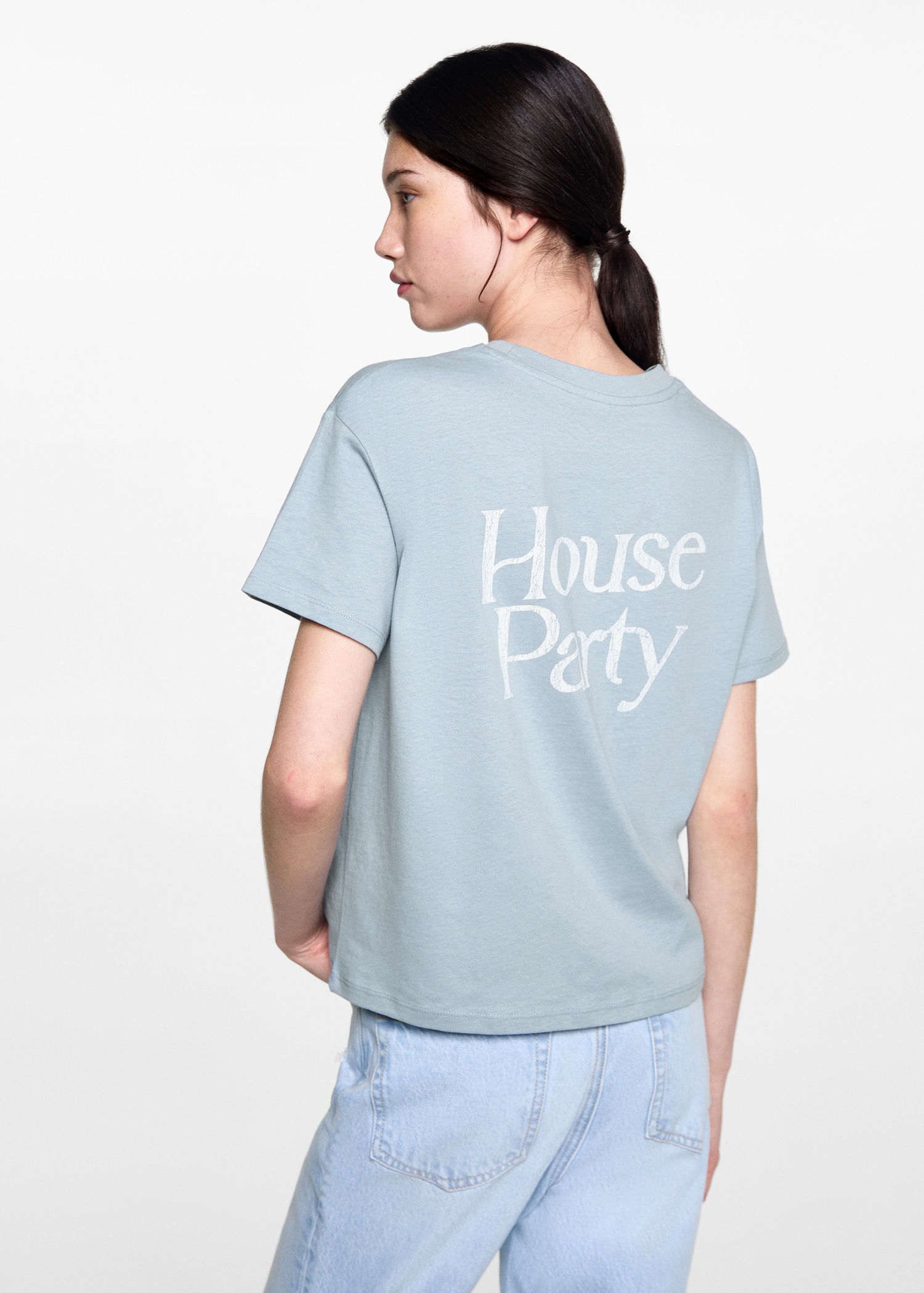 T-shirt message brodé - Verso de l’article