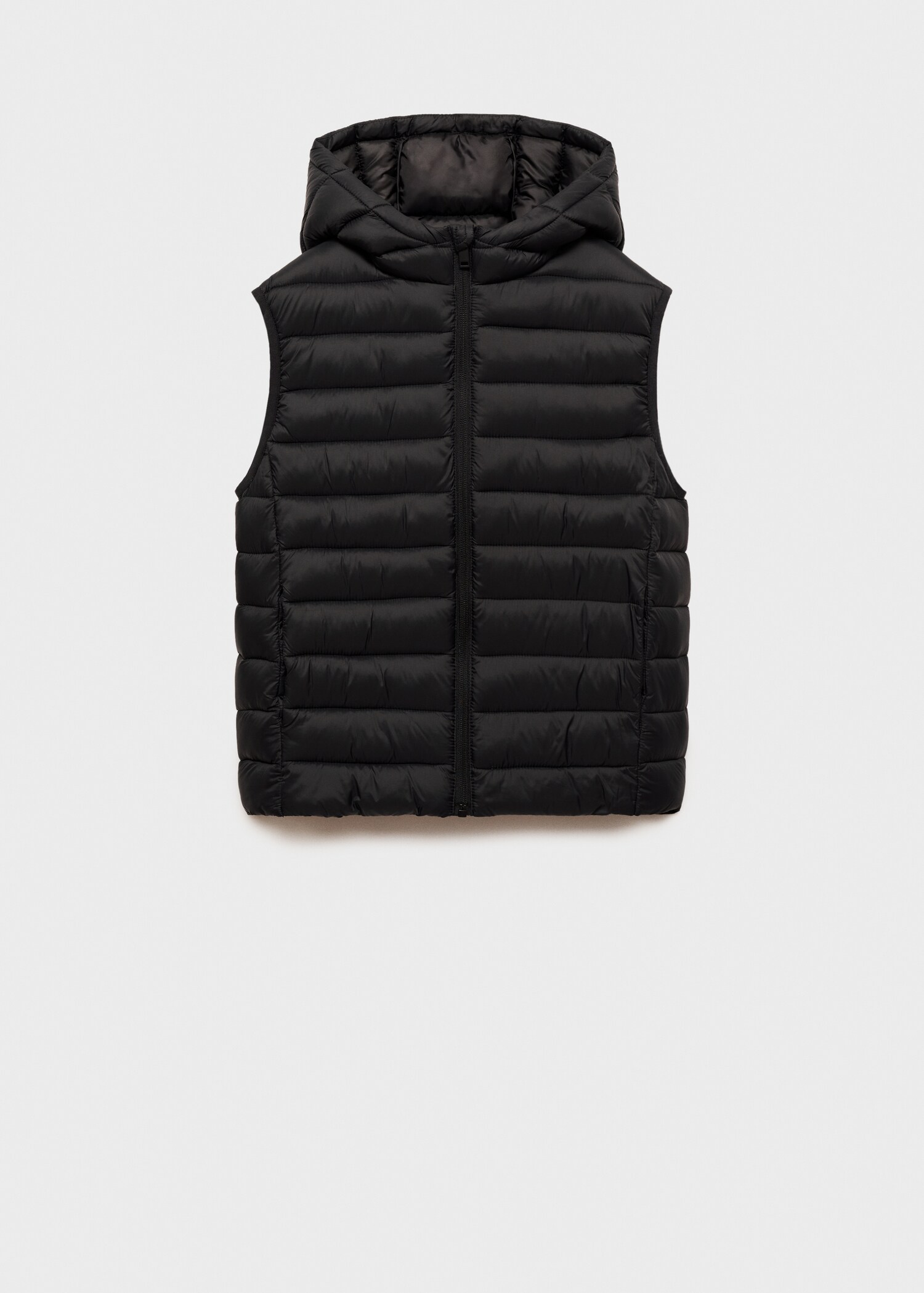 Quilted gilet with hood - Article without model