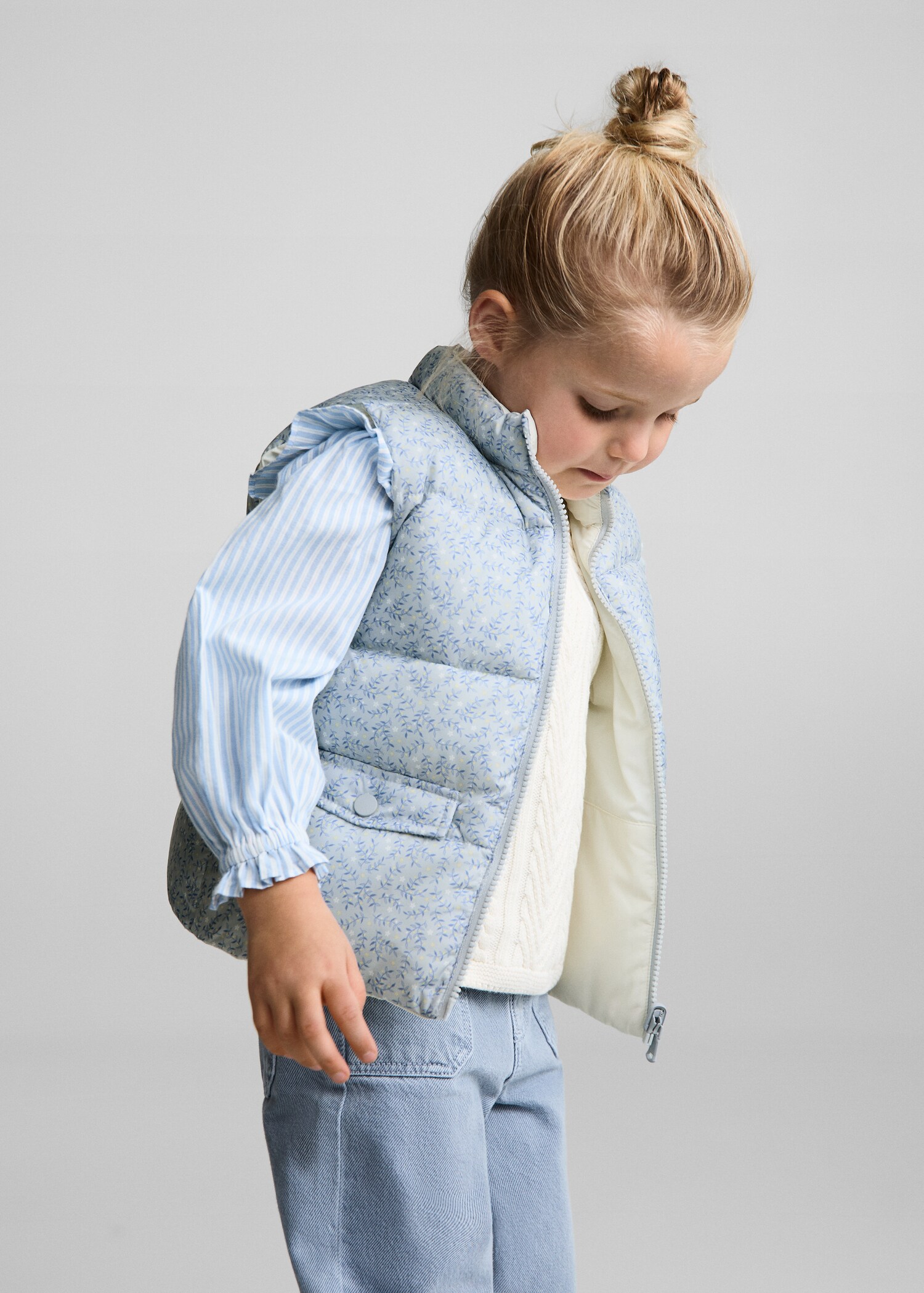 Chaleco acolchado reversible - Plano medio