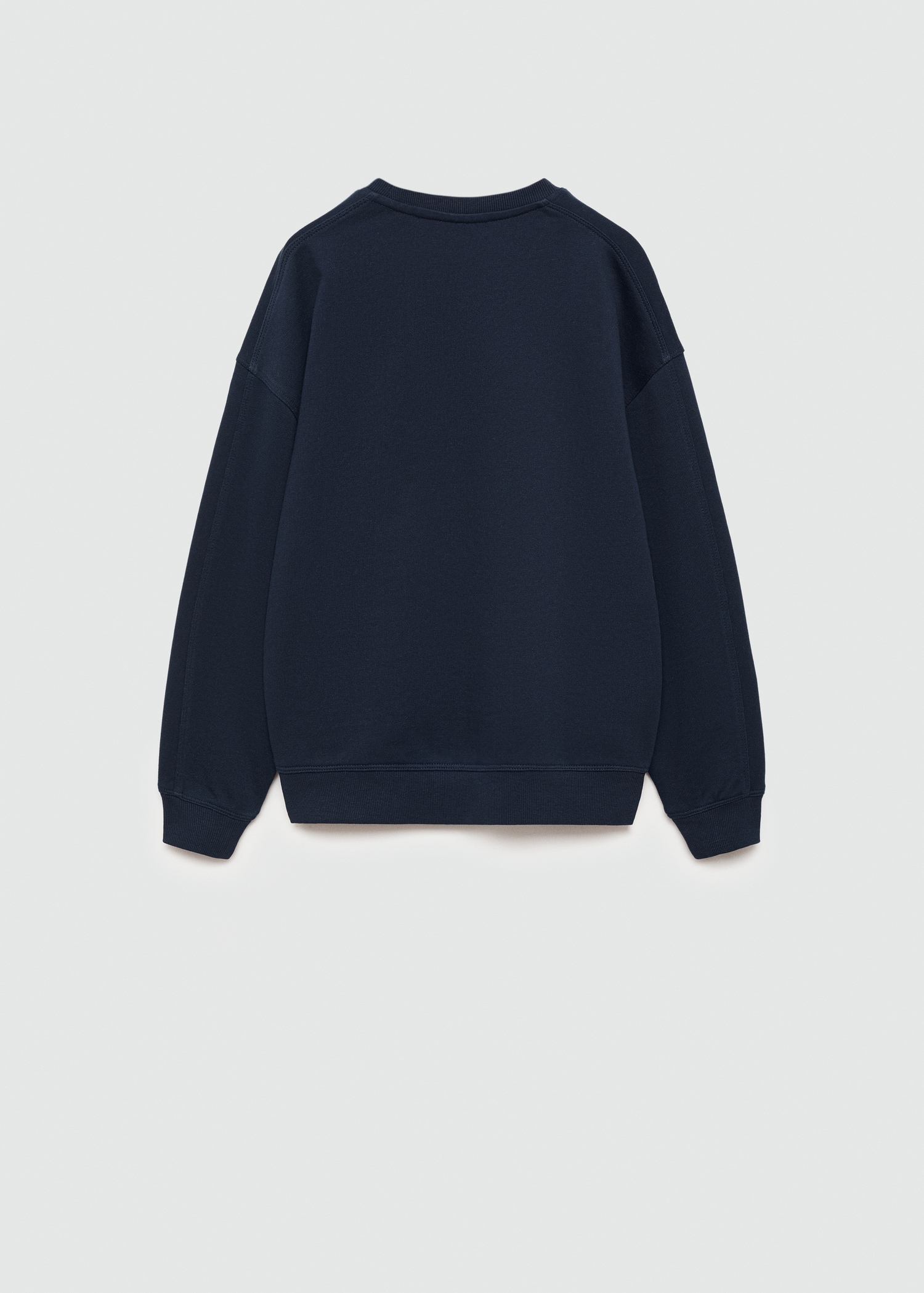 Sweatshirt med broderad text - Artikelns baksida