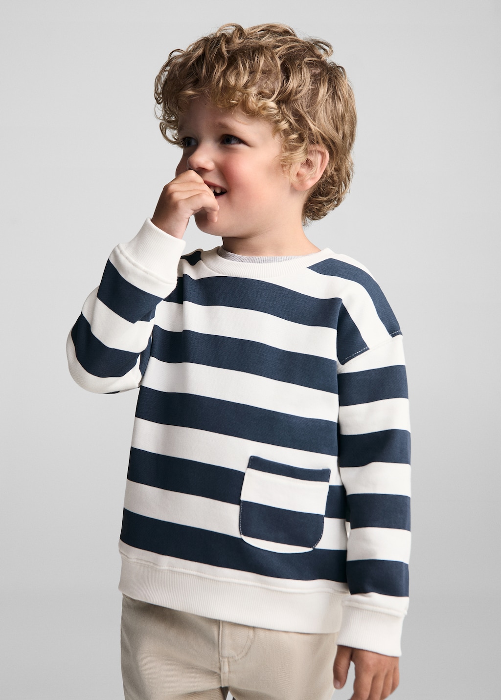Striped print sweatshirt