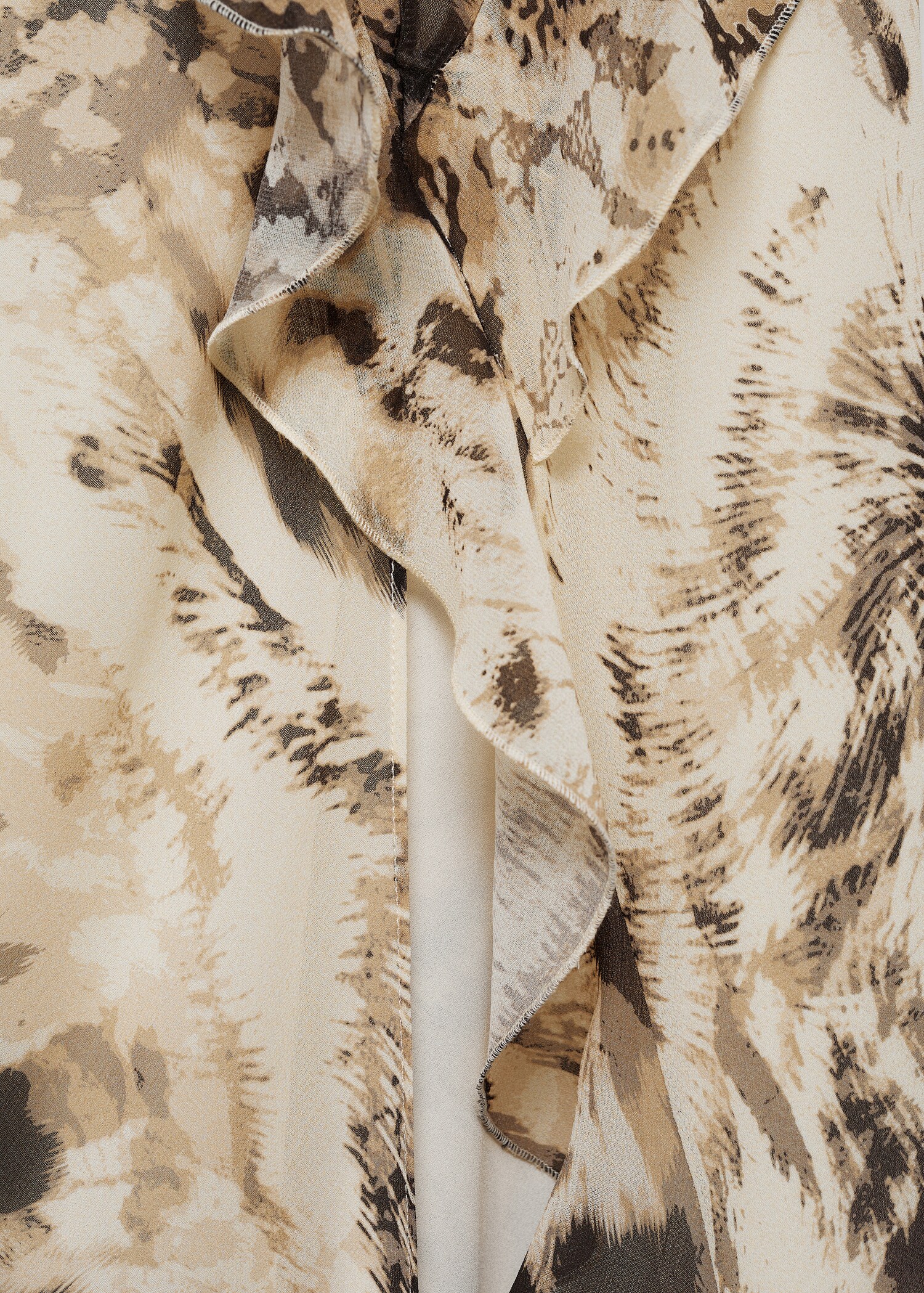 Animal-print ruffled dress - Details of the article 8