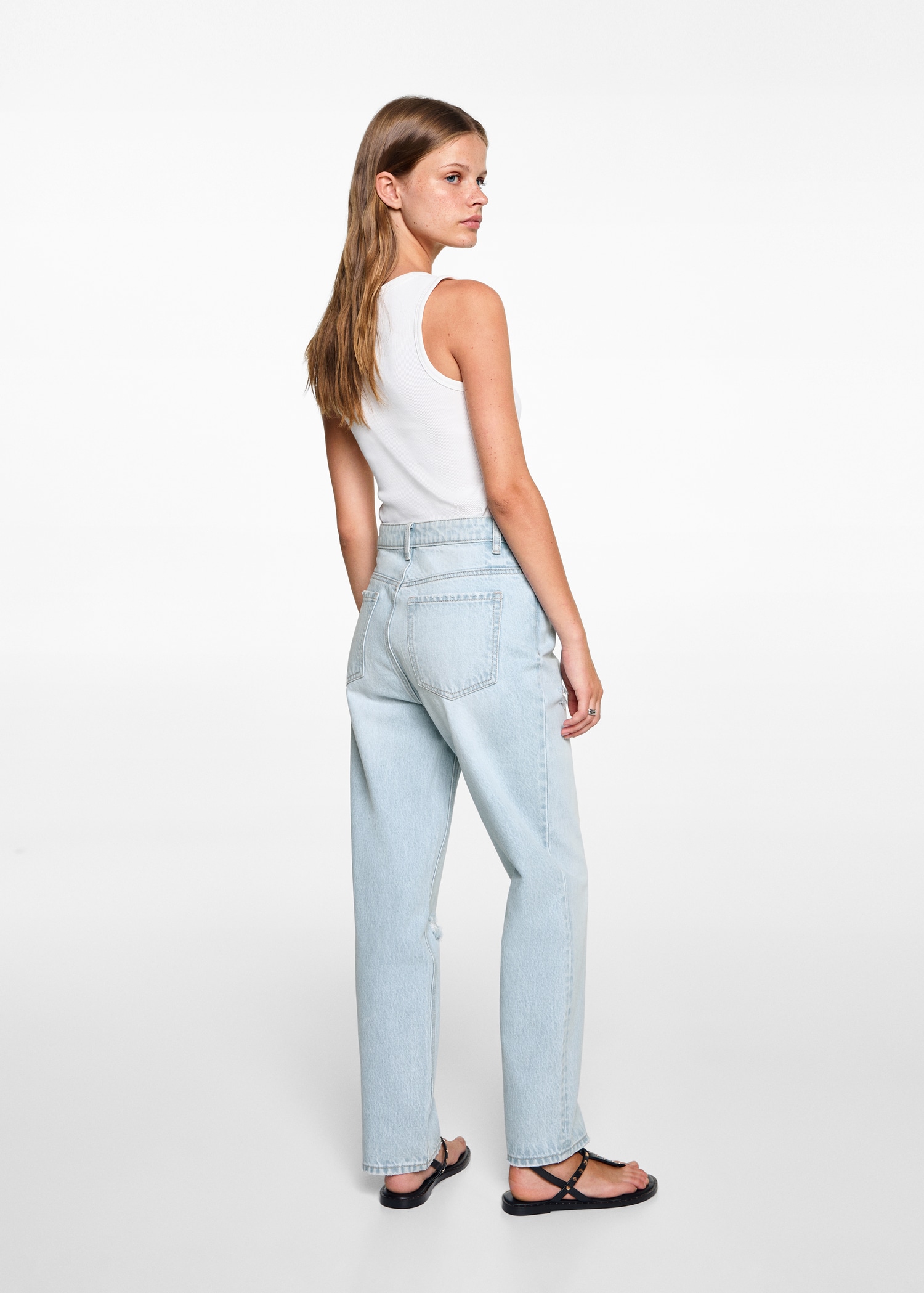 Jean straight-fit déchirures - Verso de l’article