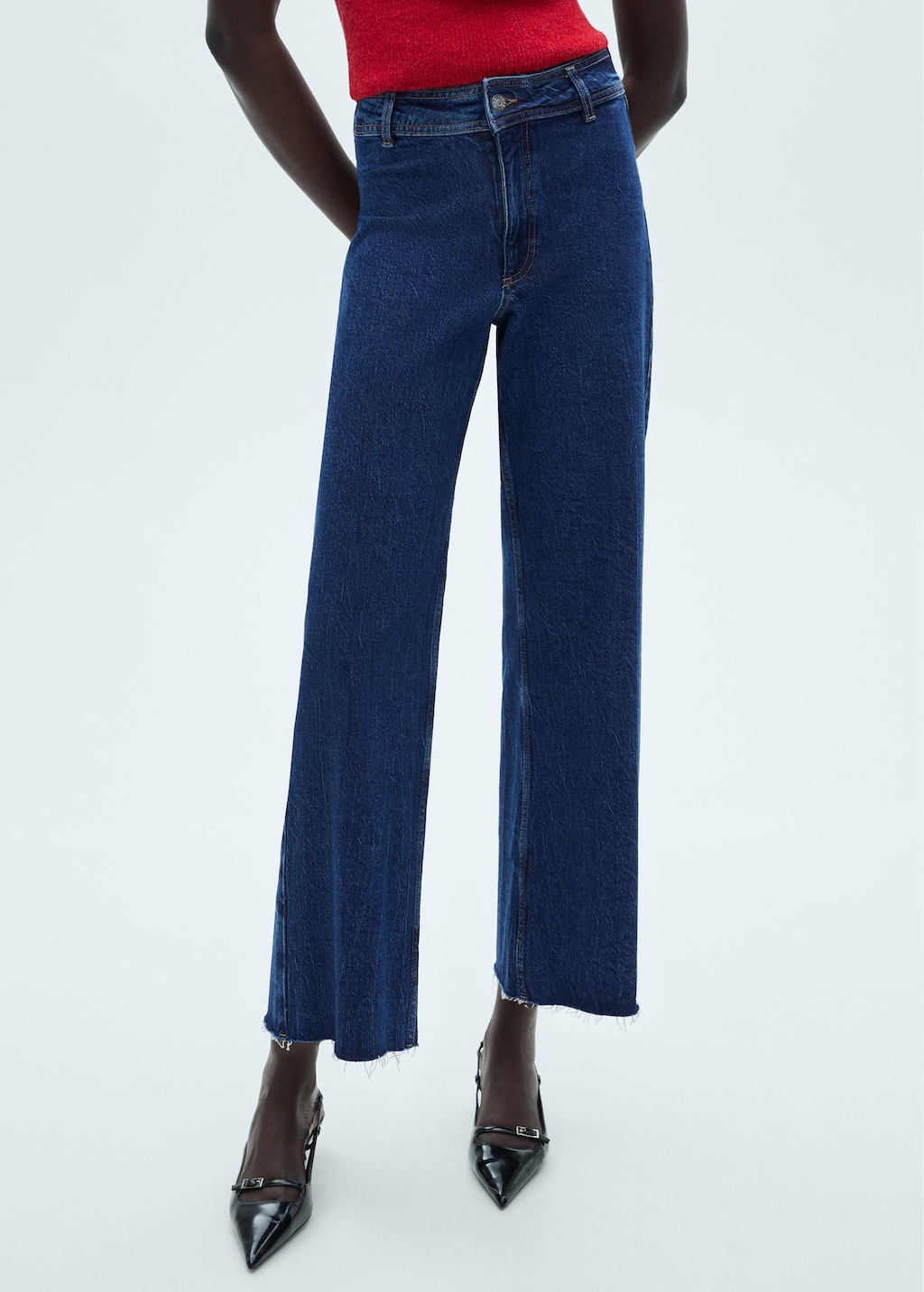 Jeans Catherin culotte vita alta Donna MANGO Italia