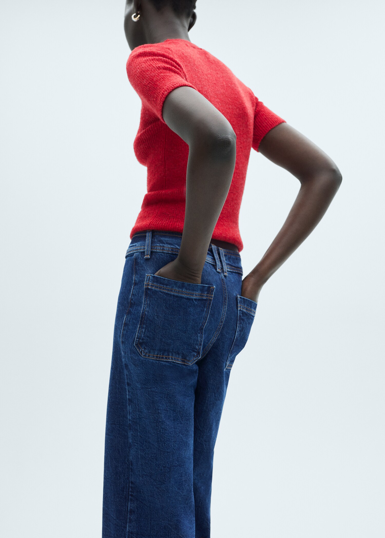 Jean style jupe-culotte Catherin taille haute - Détail de l'article 6