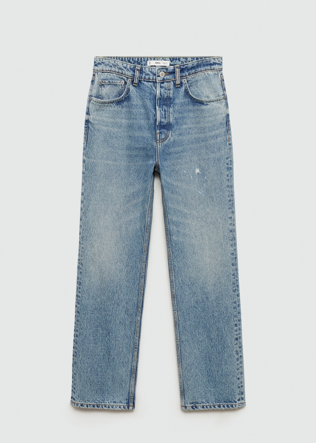 MANGO Loose boyfriend style jeans medium blue 4 Woman