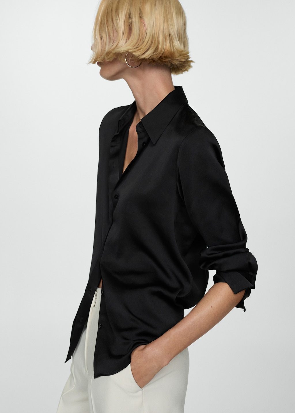 Satin finish flowy shirt