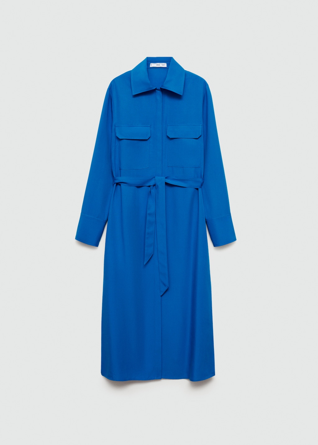 Lyocell shirt dress with bow - Woman | MANGO USA