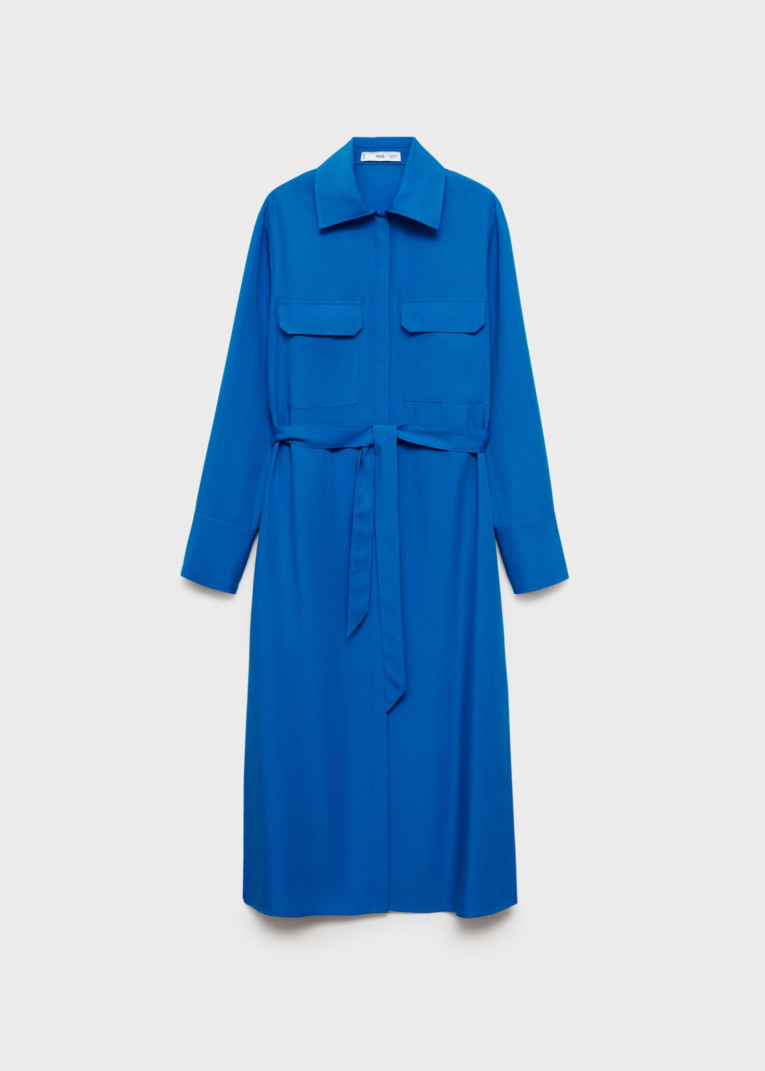 Lyocell shirt dress with bow - Article without model