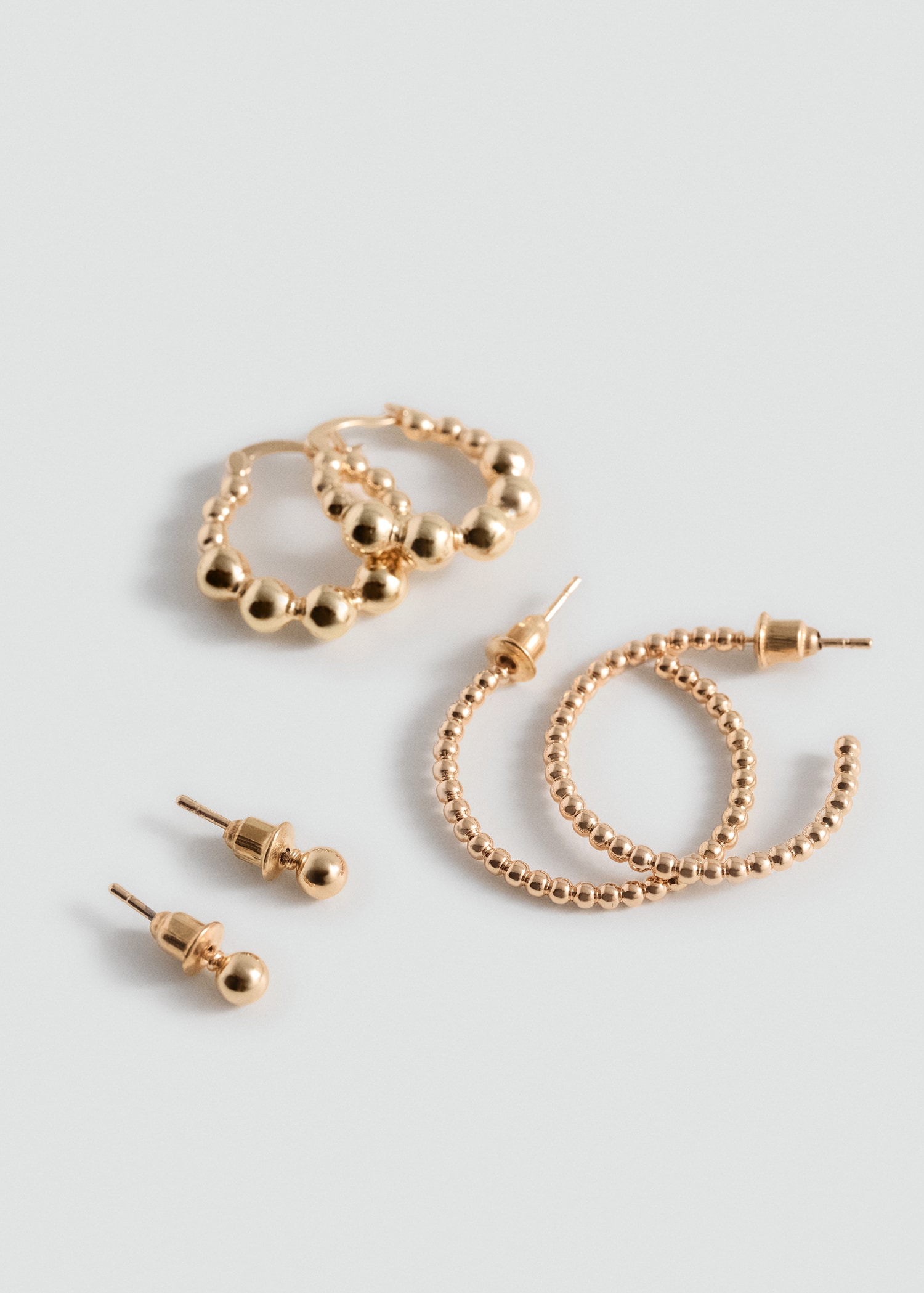 Lot 3 paires de boucles d’oreilles - Plan moyen