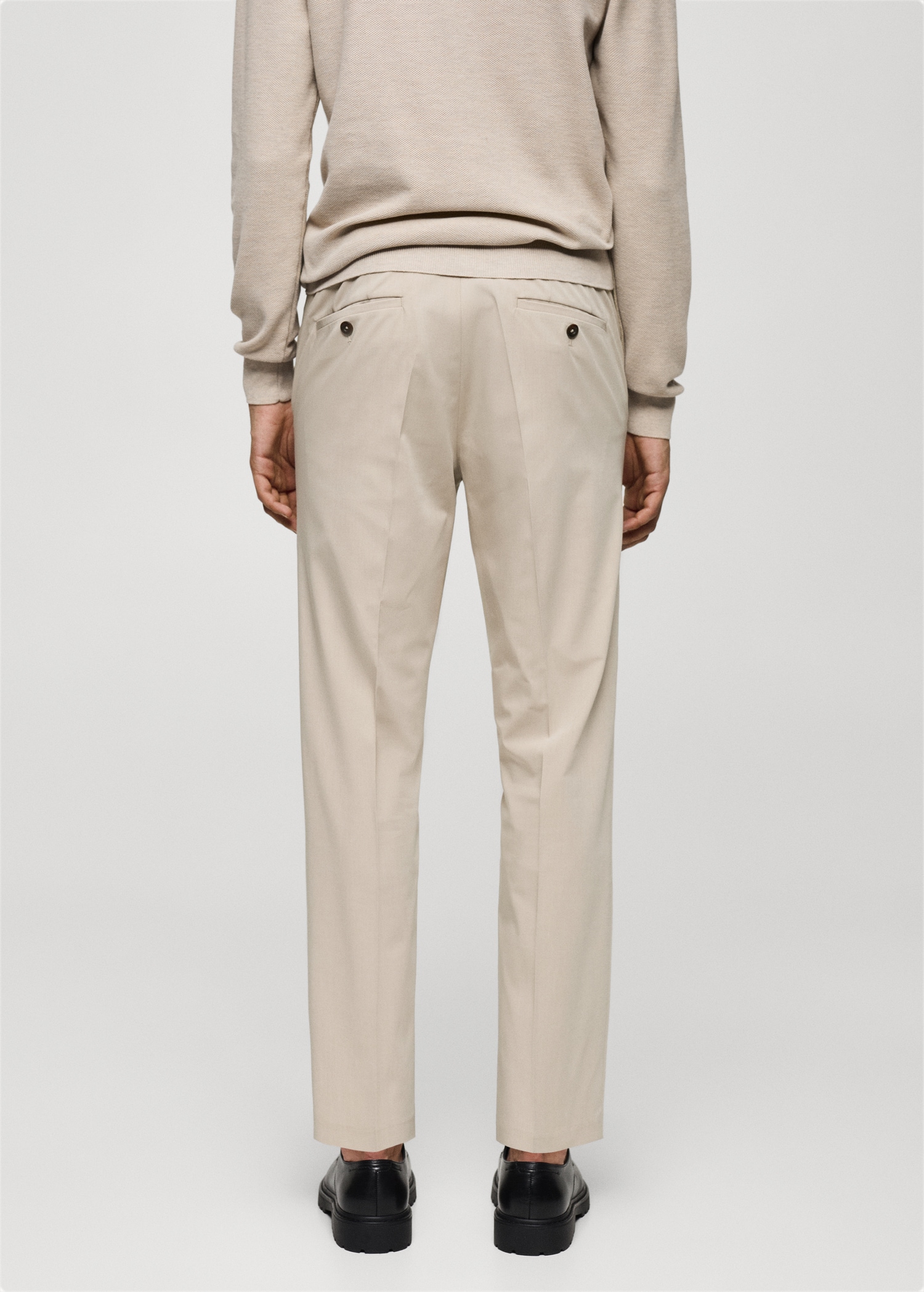 Comfort stretch slim-fit broek - Achterkant van het artikel