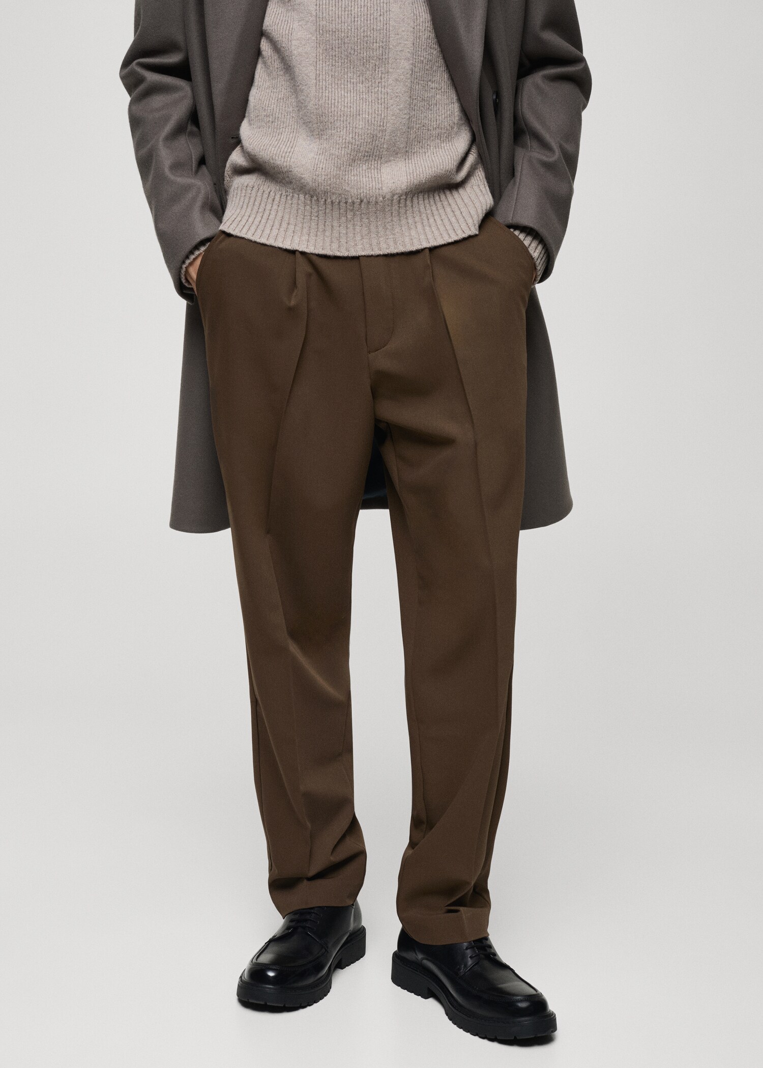 Pantalon regular-fit fluide pinces - Plan moyen