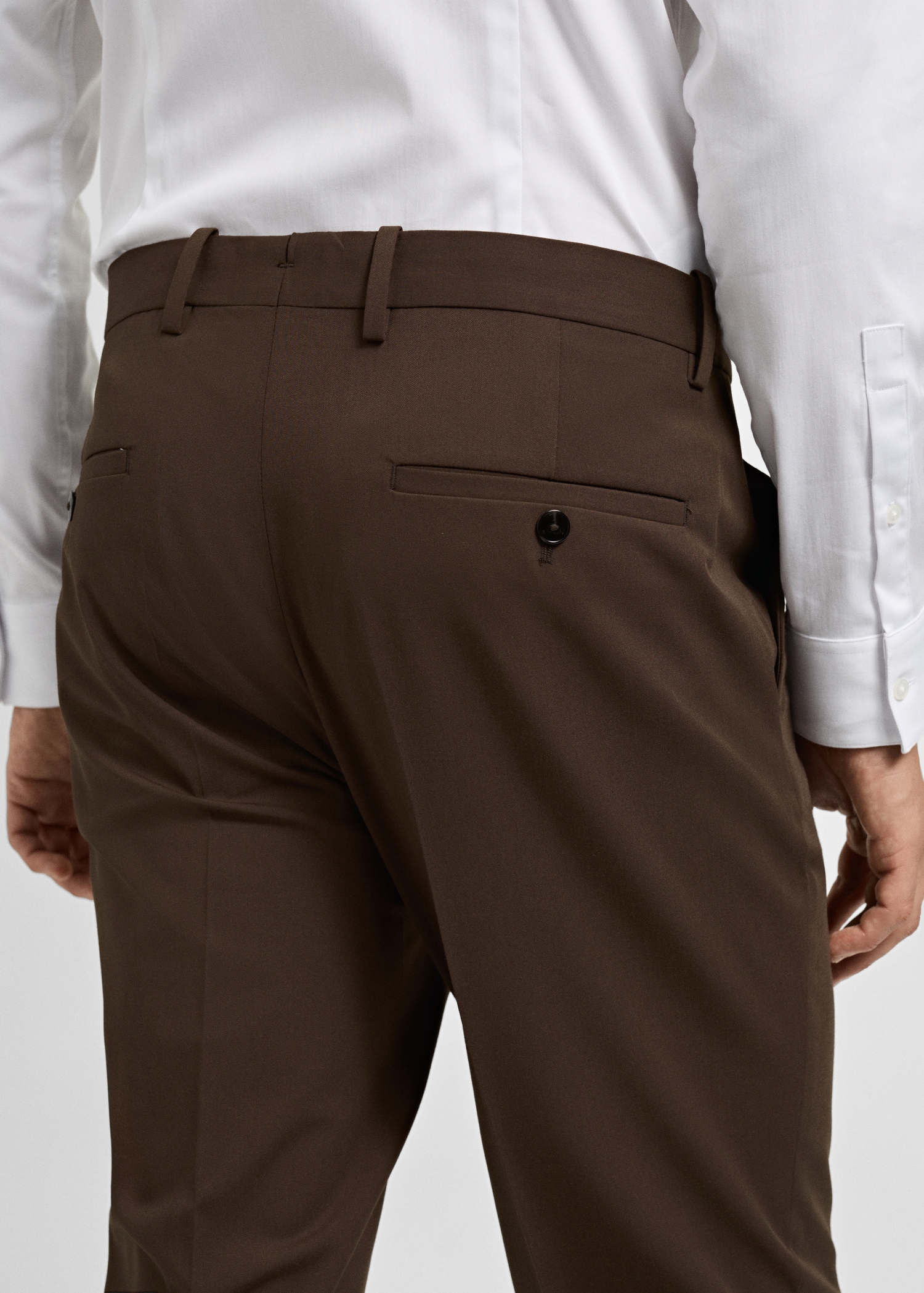 Stretch fabric super slim-fit suit trousers - Details of the article 6