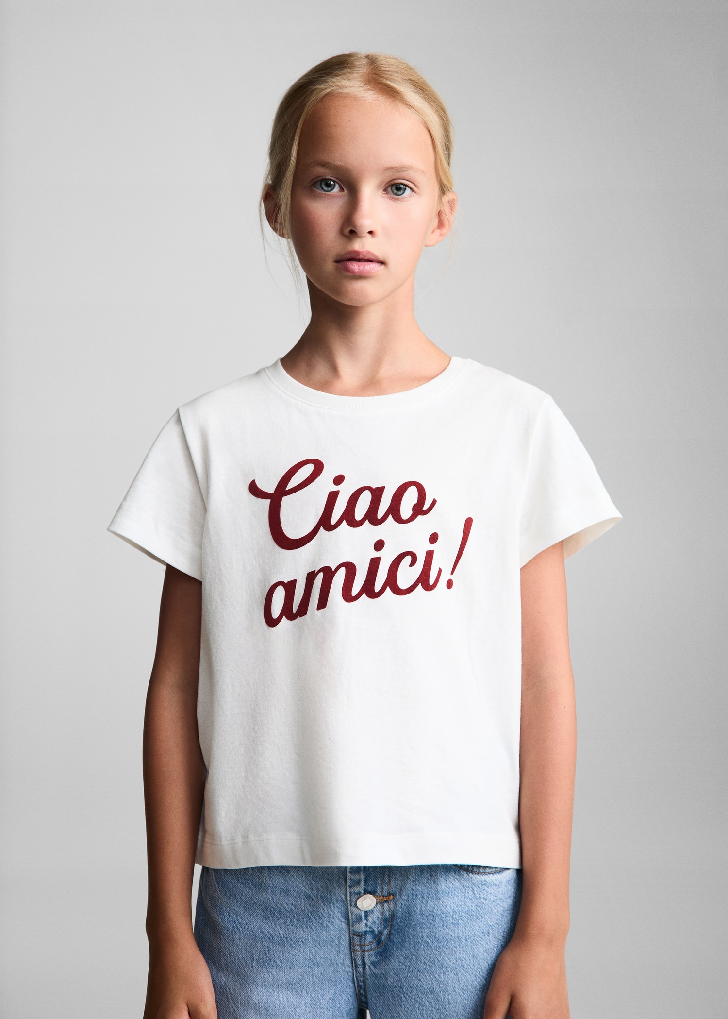 T-shirt coton imprimé - Plan moyen